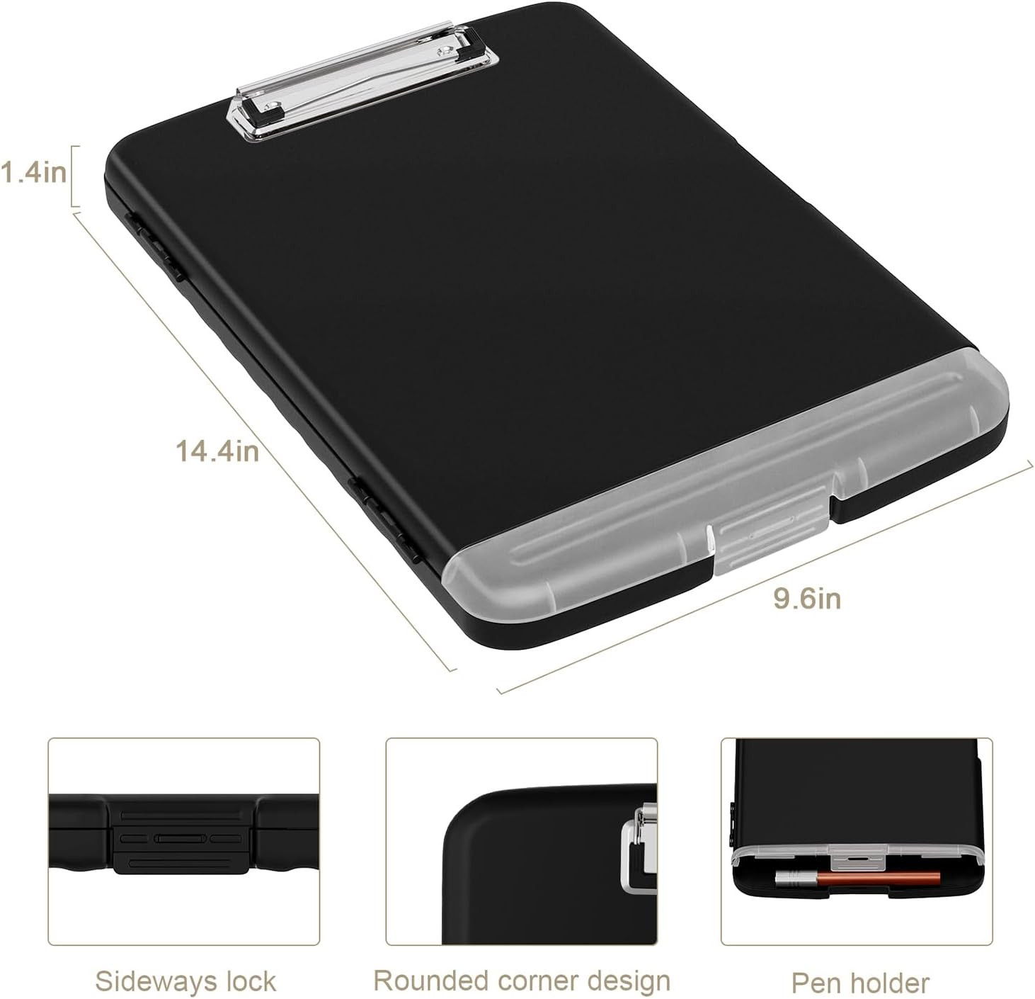 Clipboard with Storage, 8.5 X 11 Organization Box with Pen Holder and A4 Legal P