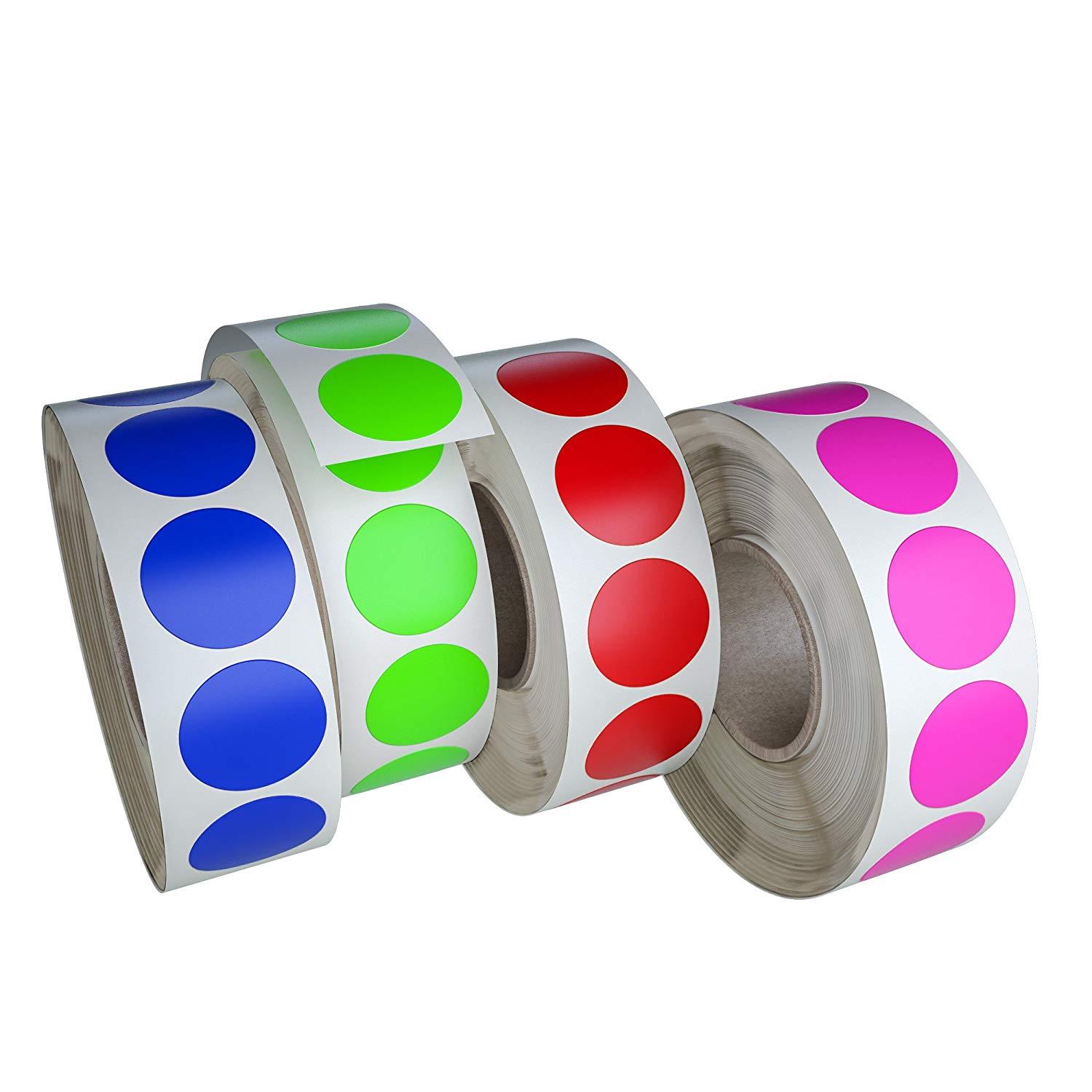 Round Dot Labels 19mm Color Coding Stickers for Marking & Craft 3/4 Inch Circles