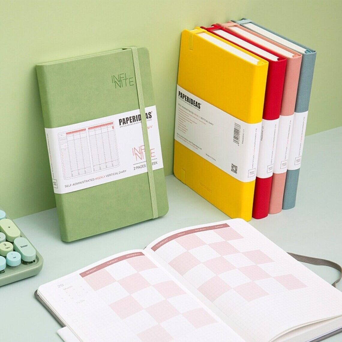 PaperIdeas 18 Month Vertical Weekly Planner Hardcover 240 Acid Free Pages