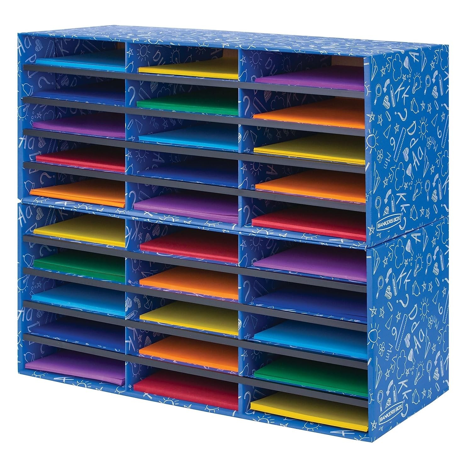 Bankers Box Bankers Classroom 30 Compartment Mail Sorter Single 3384401
