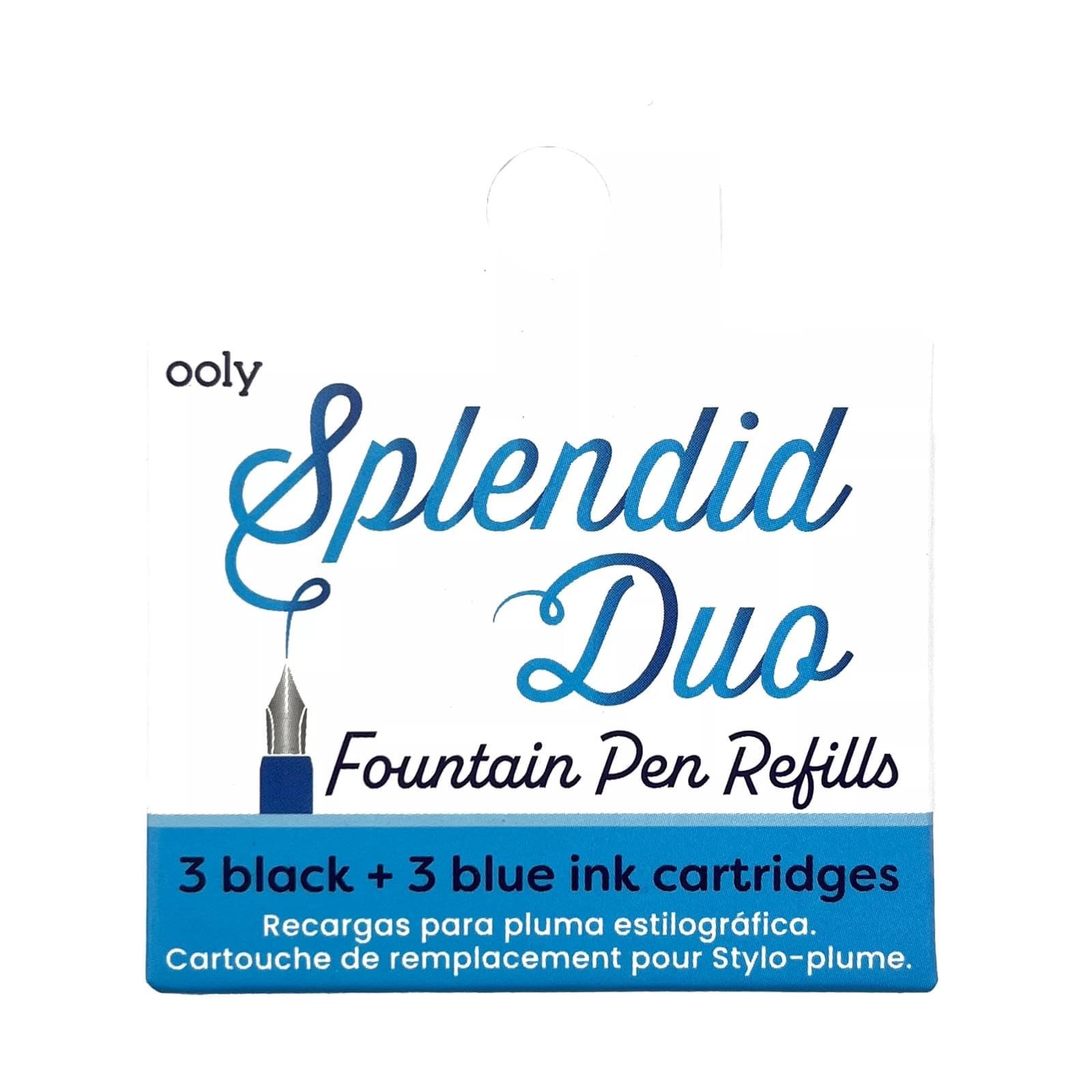 Ooly Set of 6 Black and Blue Fountain 1 Count (Pack 6), 3 3