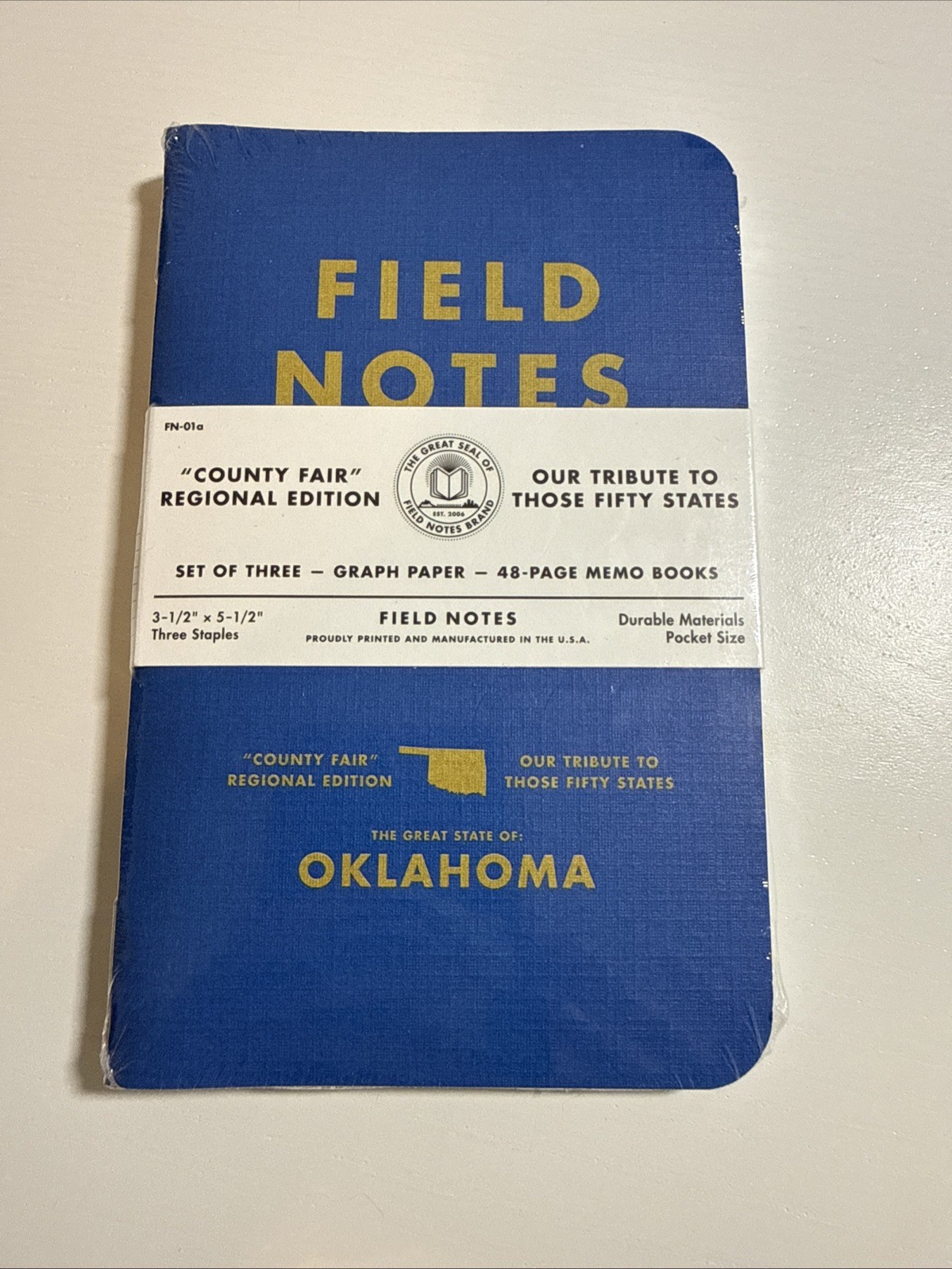 Field Notes County Fair Edition Oklahoma Sealed