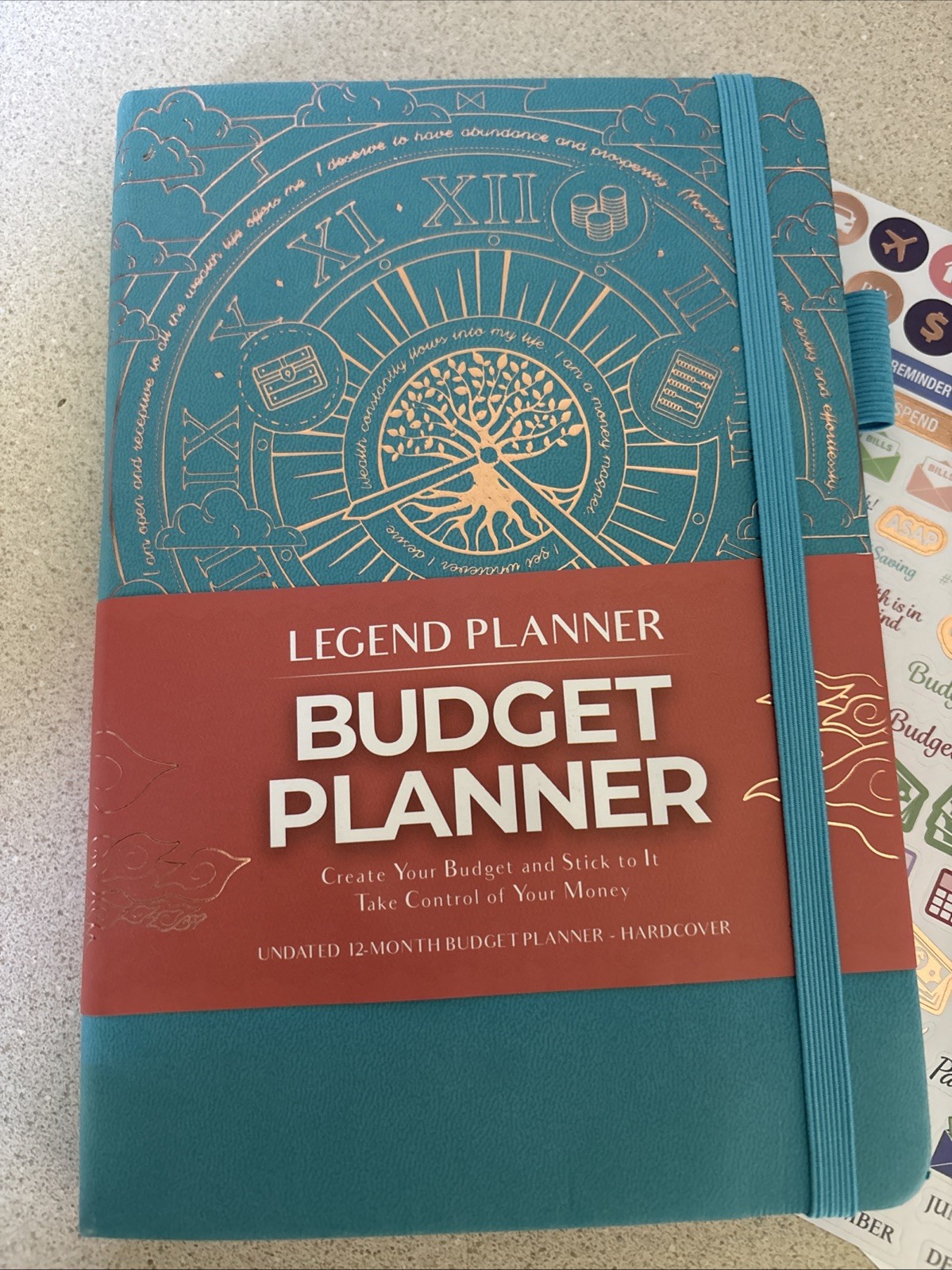 Legend Budget Planner Undated Financial Planner Organizer & Budget Book HC Blue