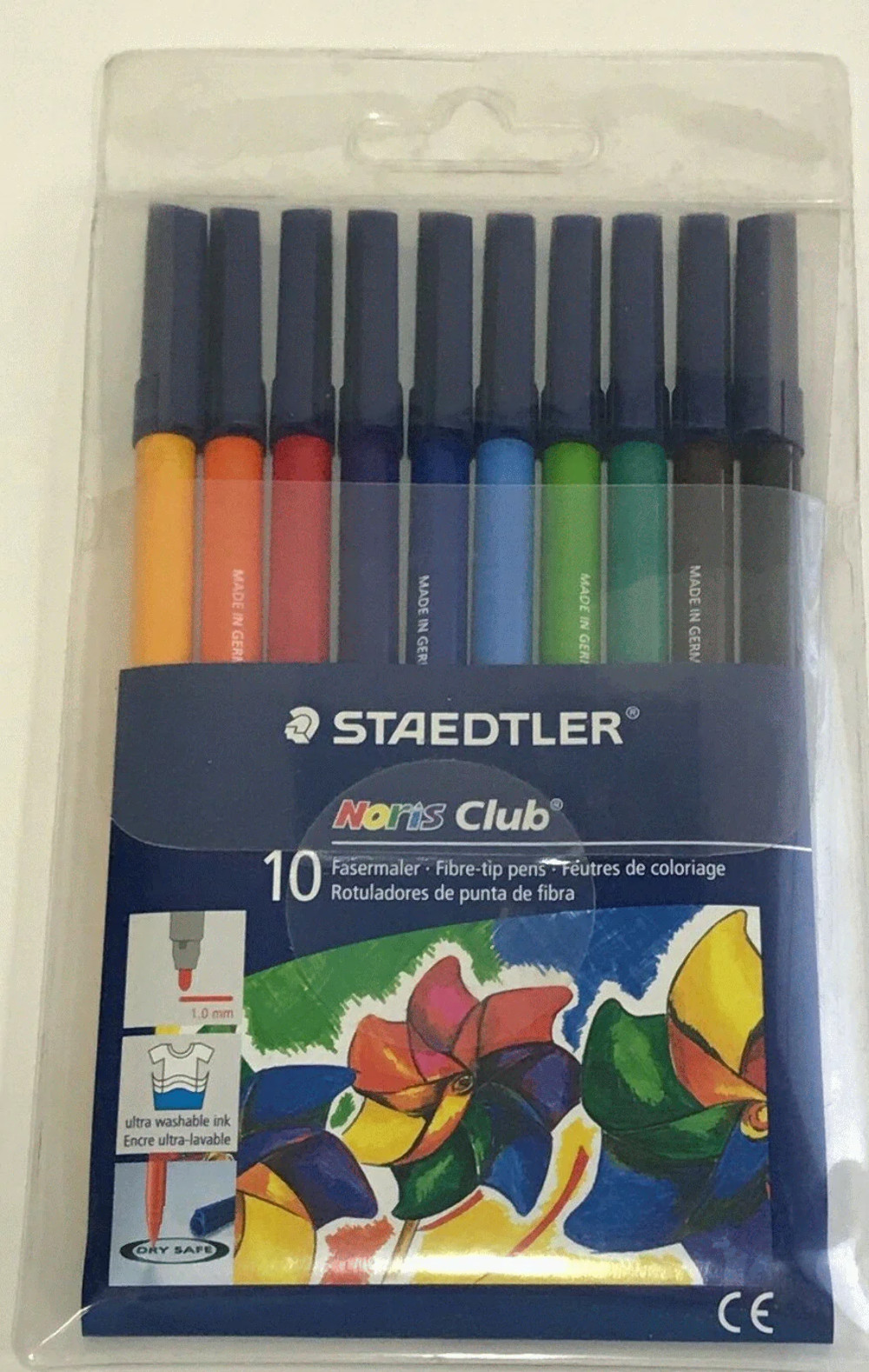 Staedtler Noris Club Fiber Tip Pens, 1.0 Point ( 326 WP10 ) 10 Pack