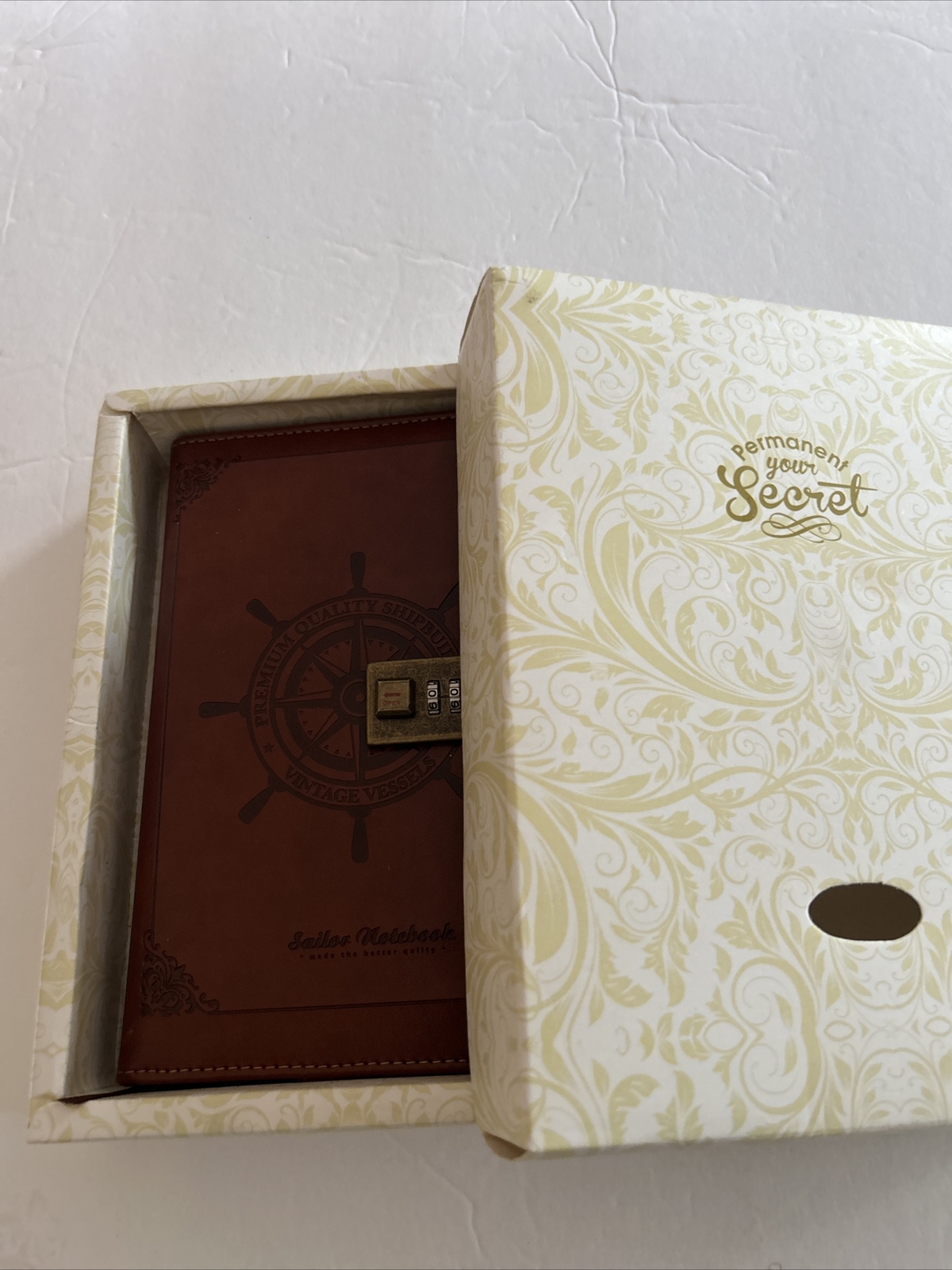 CAGIE Journal with Lock Unisex Vintage Sailor Notebook Reusable Faux Leather