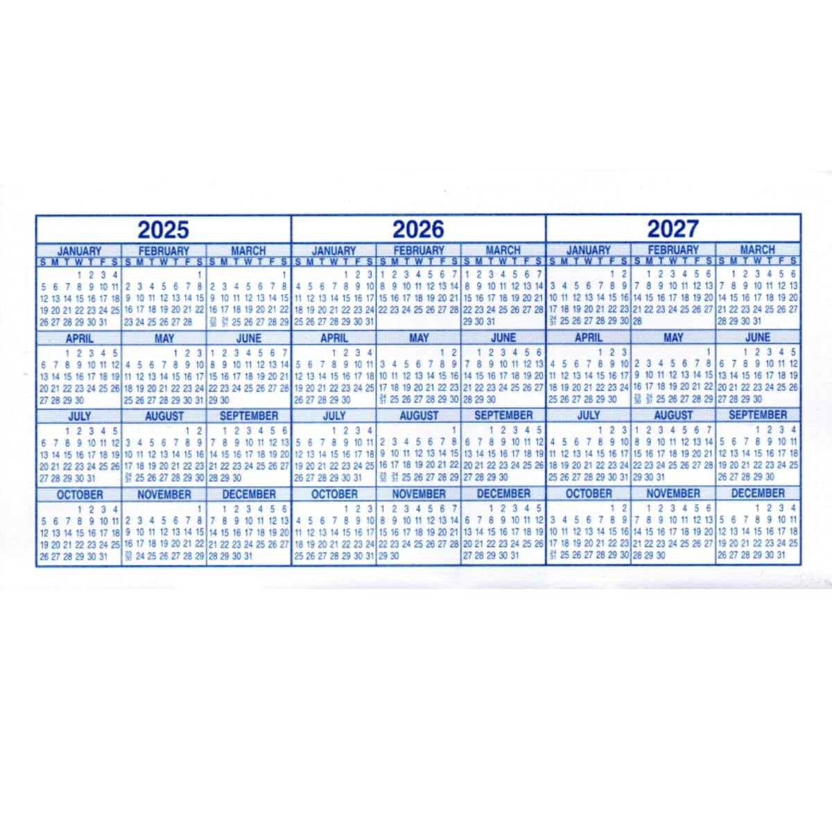 Checkbook Registers with 2025-2027 Calendars Made in USA 12 Pcs