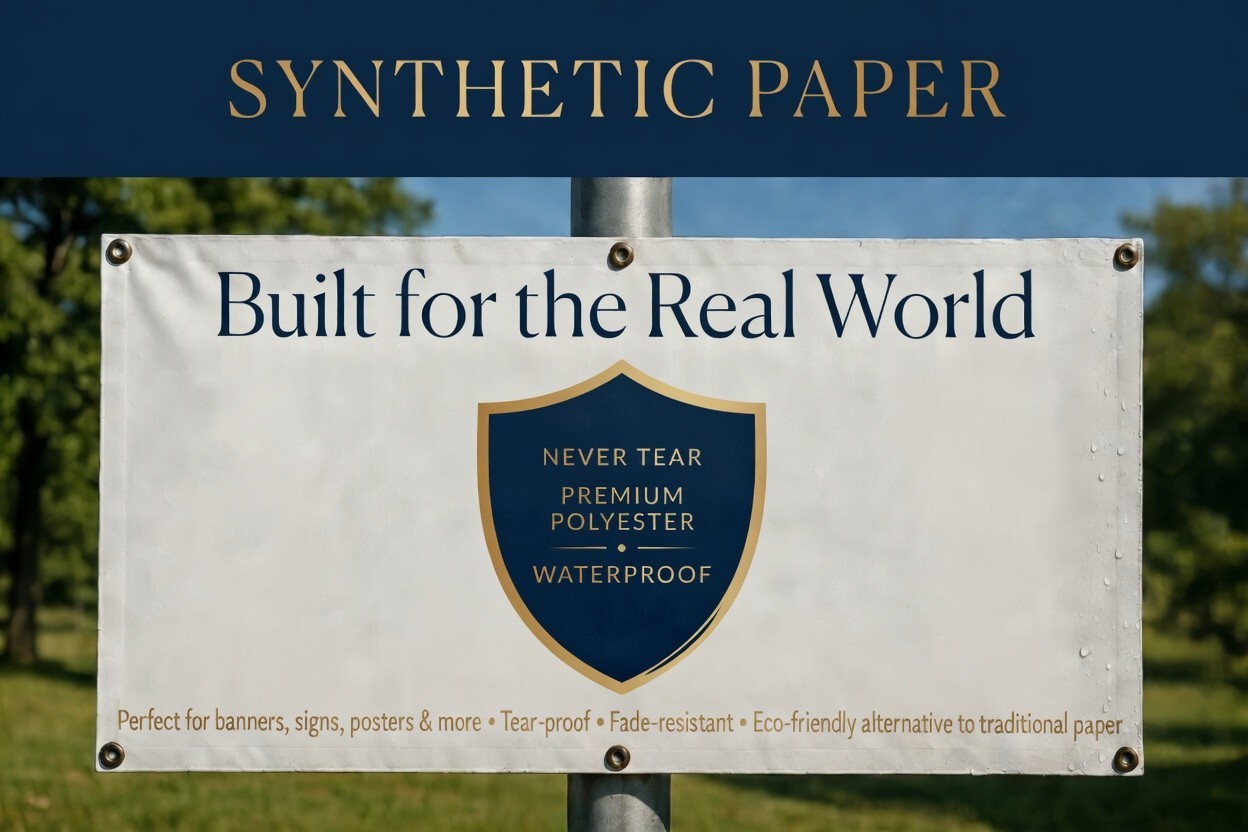 10mil Premium Polyester Synthetic Paper 12×18 Sheets 30 Pack – Waterproof