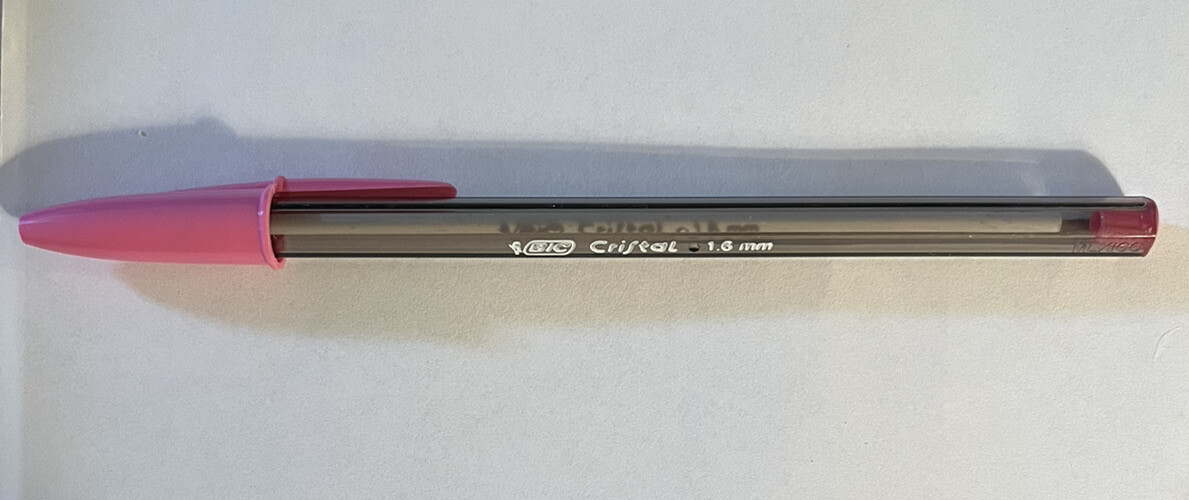 Lot of 50 LIGHT PINK Bic Cristal Ballpoint Pens 1.6mm, Xtra-Bold, DISCONTINUED