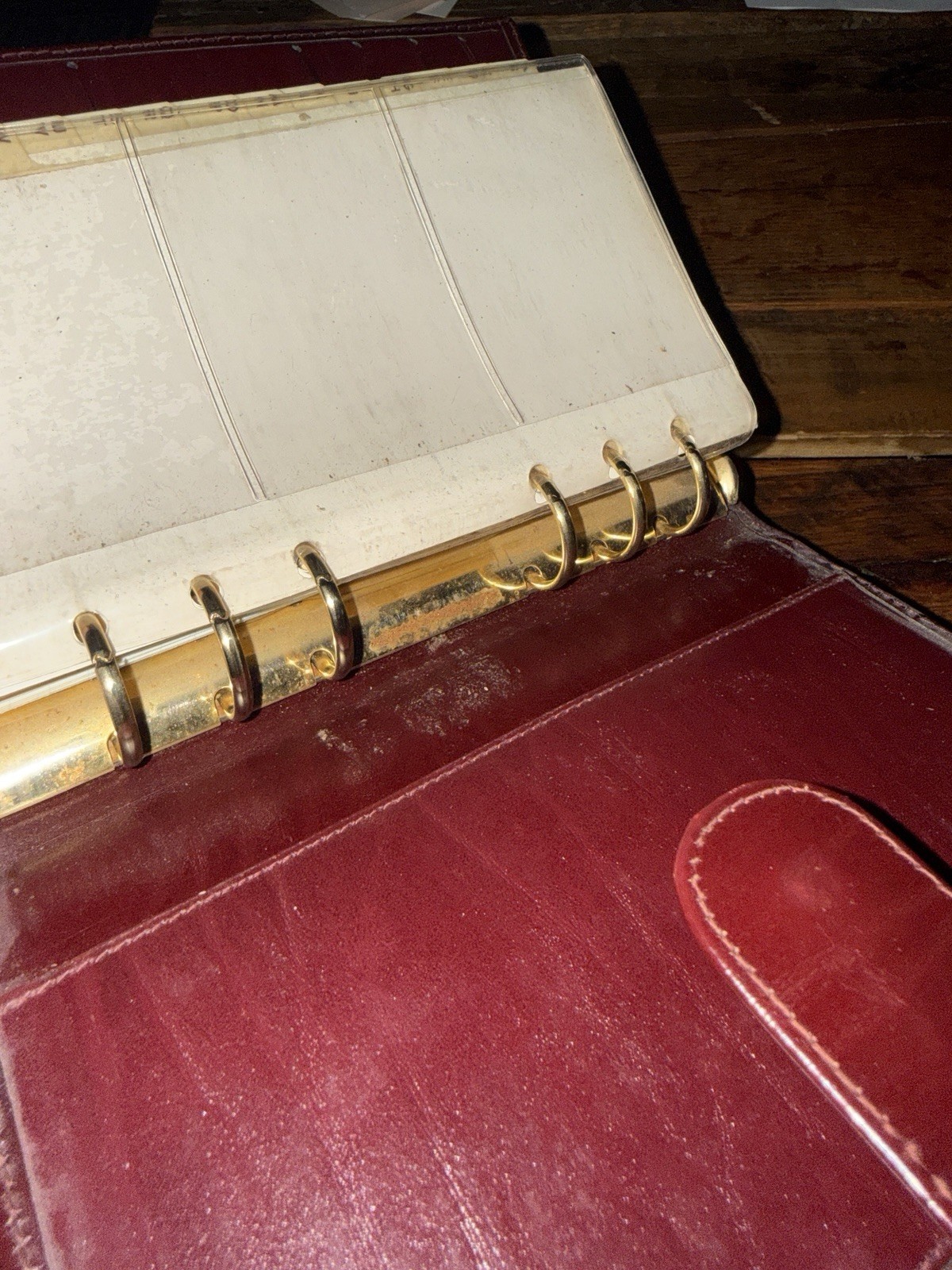 Budd Leather Spain Red Leather Planner Portfolio Filofax Inserts 2000 Diary