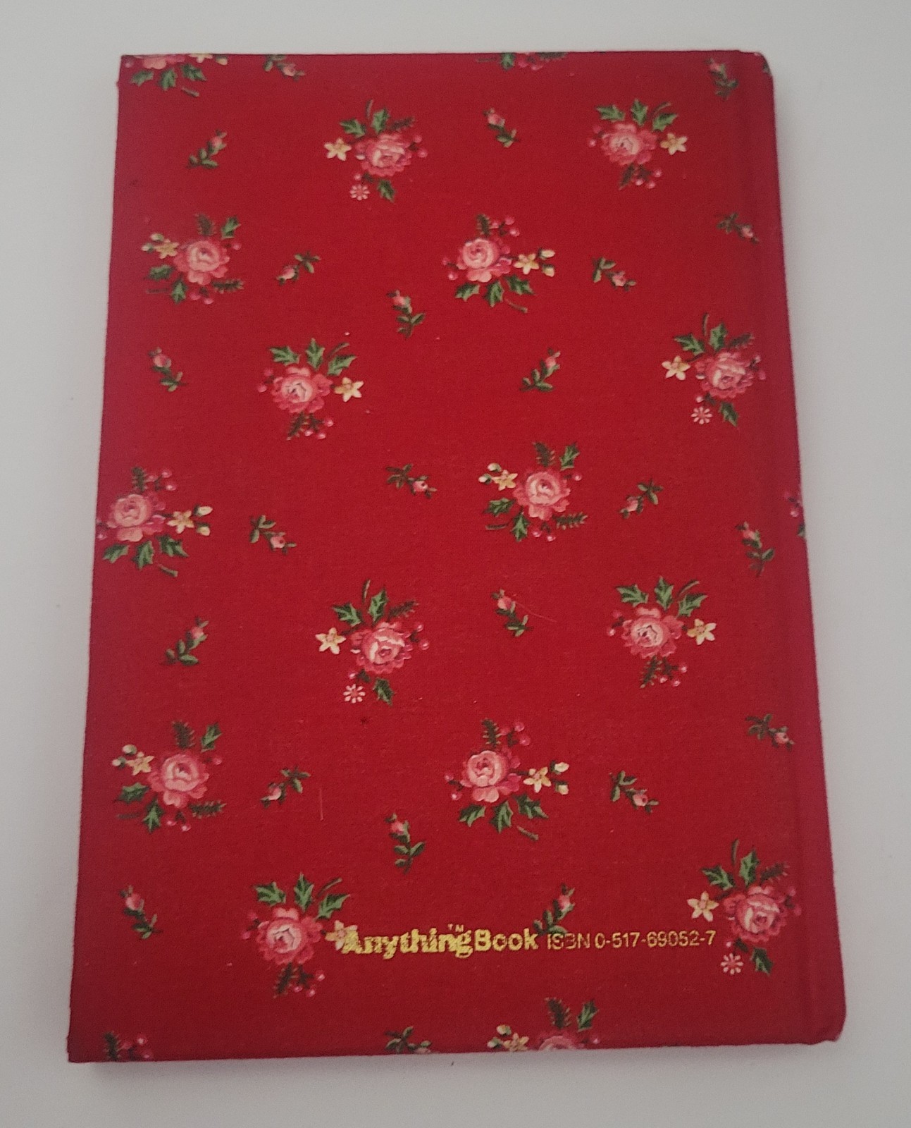 Vintage Blank Journal Red Floral Fabric Cover New Old Stock
