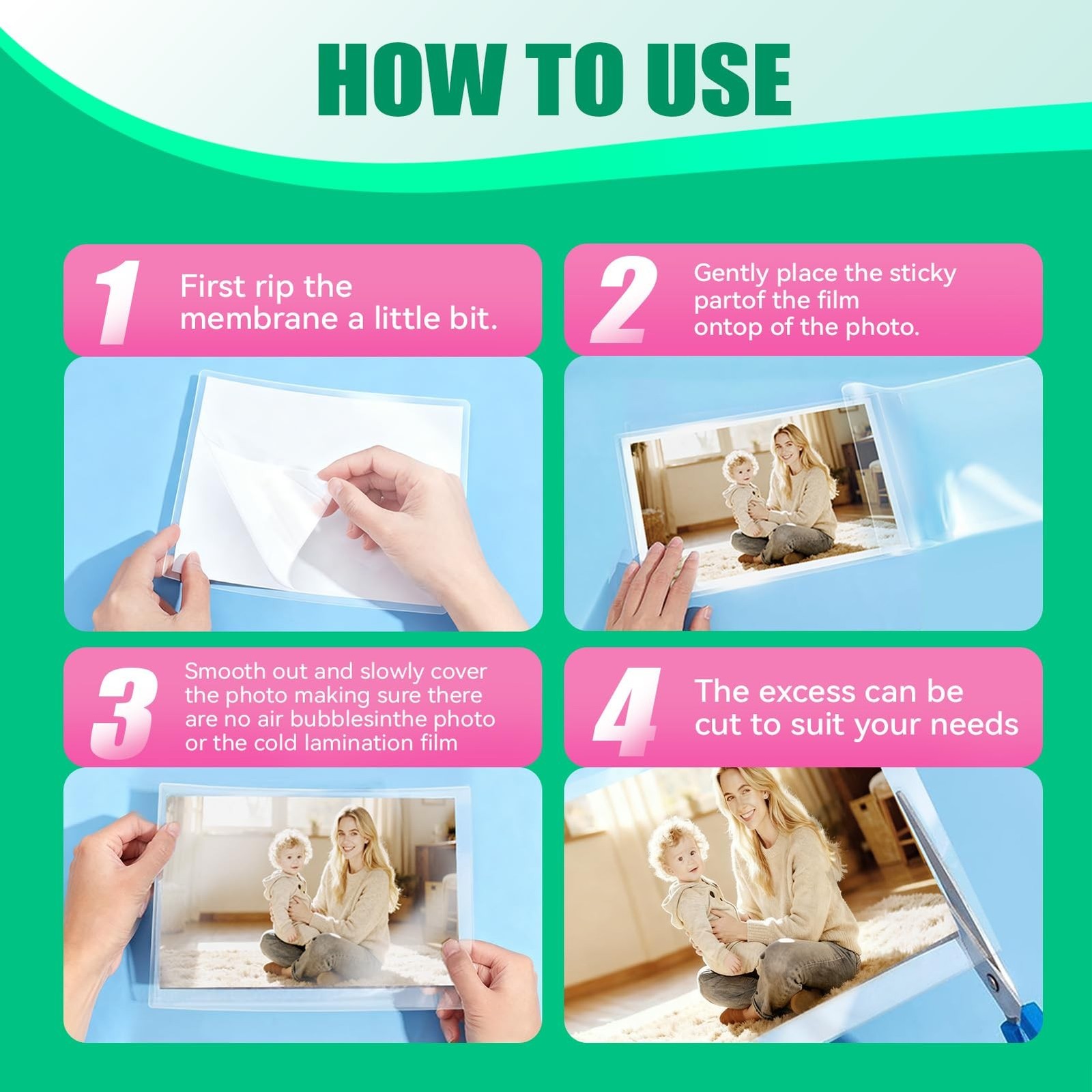 100 Pack Self Sealing Laminating Pouches for Small Business Card,Waterproof S…