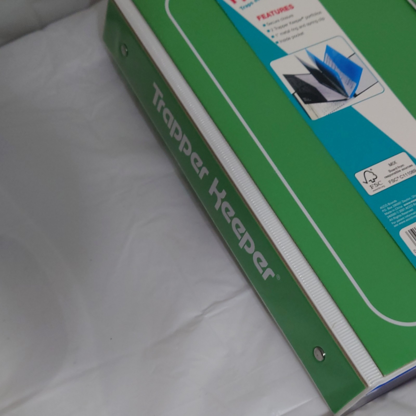 Mead Original Trapper Keeper Green Retro 90s Vintage Style 1 Inch Folio NWT