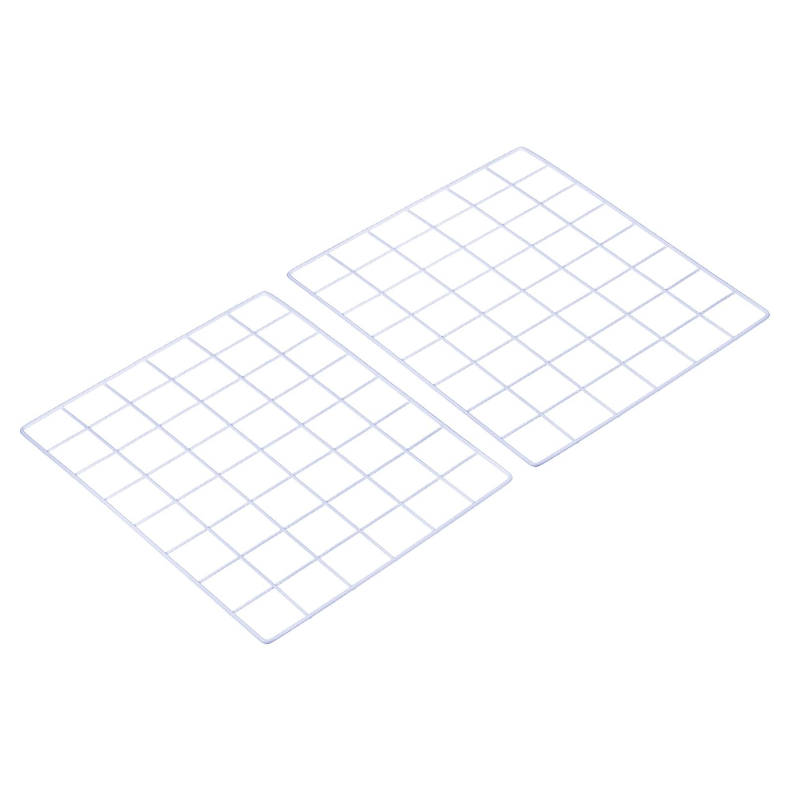 16″x12″ Wire Grid Panel, 2 Pack Wall Grid Decorative Board Photo Display White