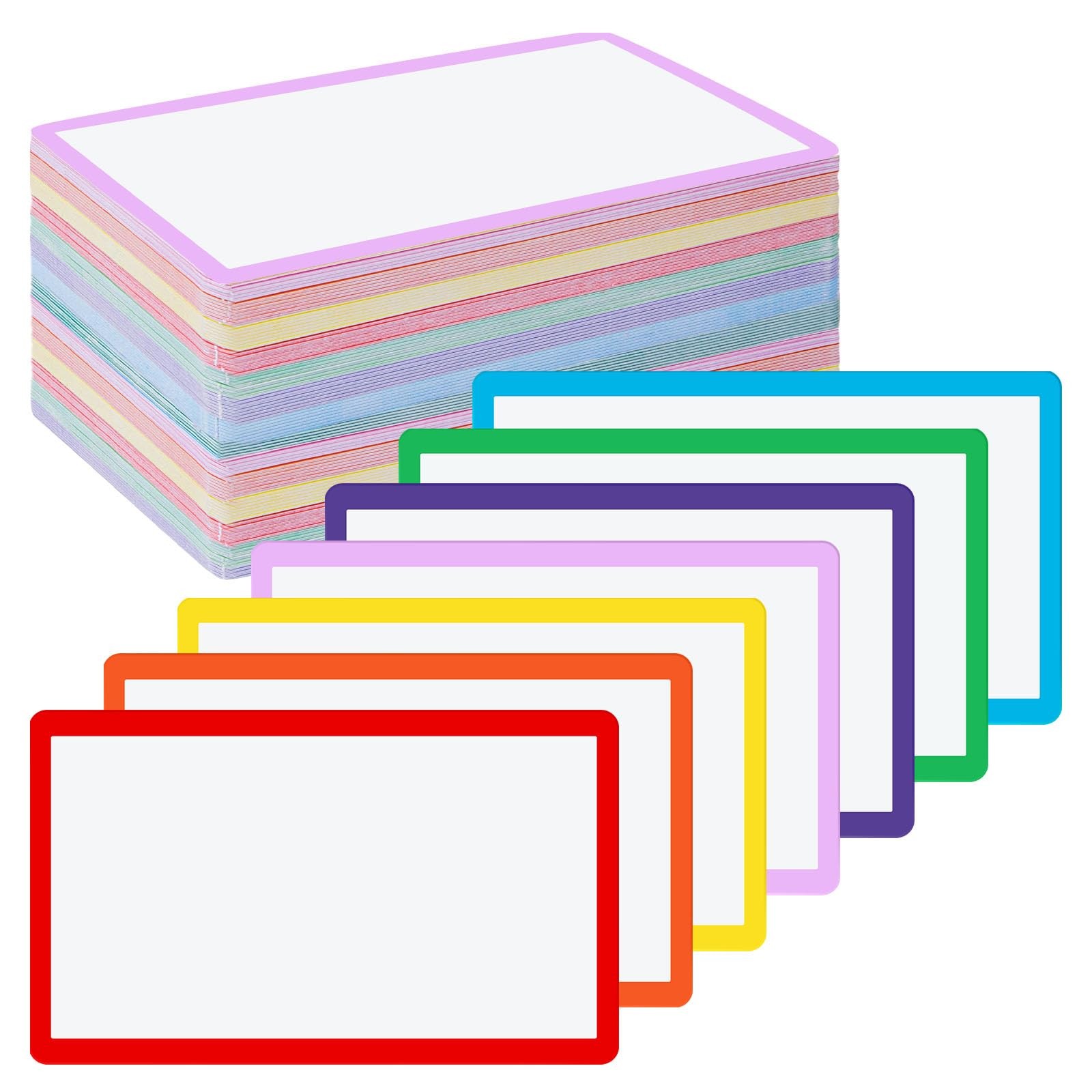 100 Pcs Dry Erase Index Cards 4 x 6 Inch Laminated Reusable Dry Erase Note Ca…