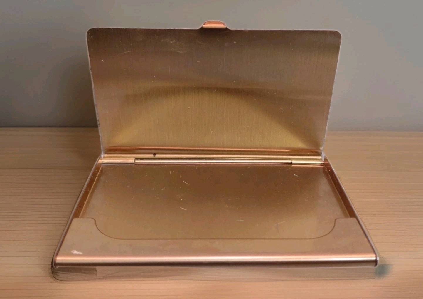 Vintage Air Force Gold Brass Business Card Holder