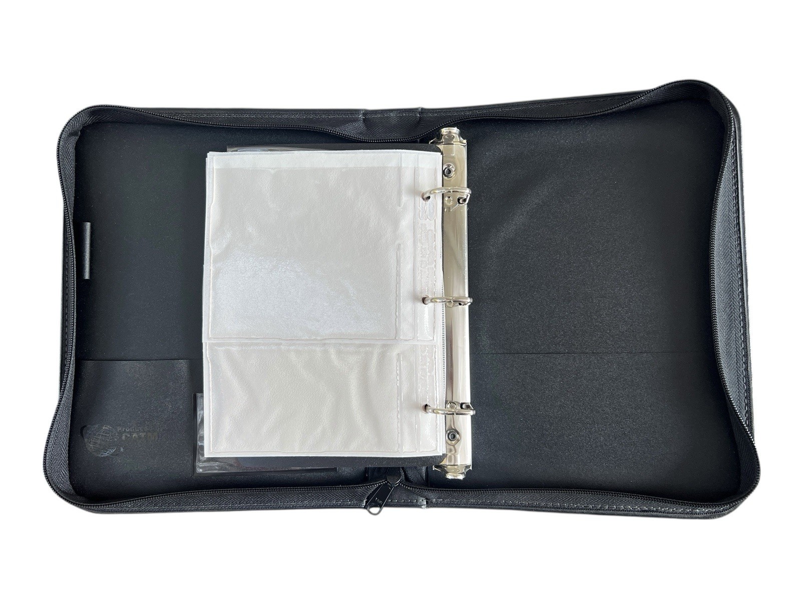 Vintage Microsoft Saleskit Leather Padfolio Office Binder Disc Holder