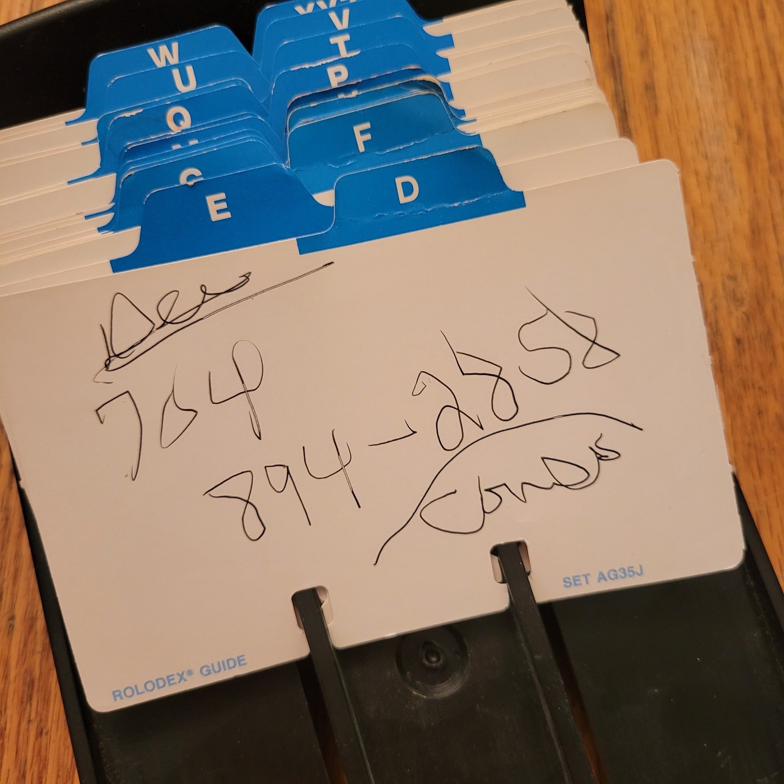 Rolodex Card File Organizer Black NVIP-35 Vintage Office Memorydex Retro USA