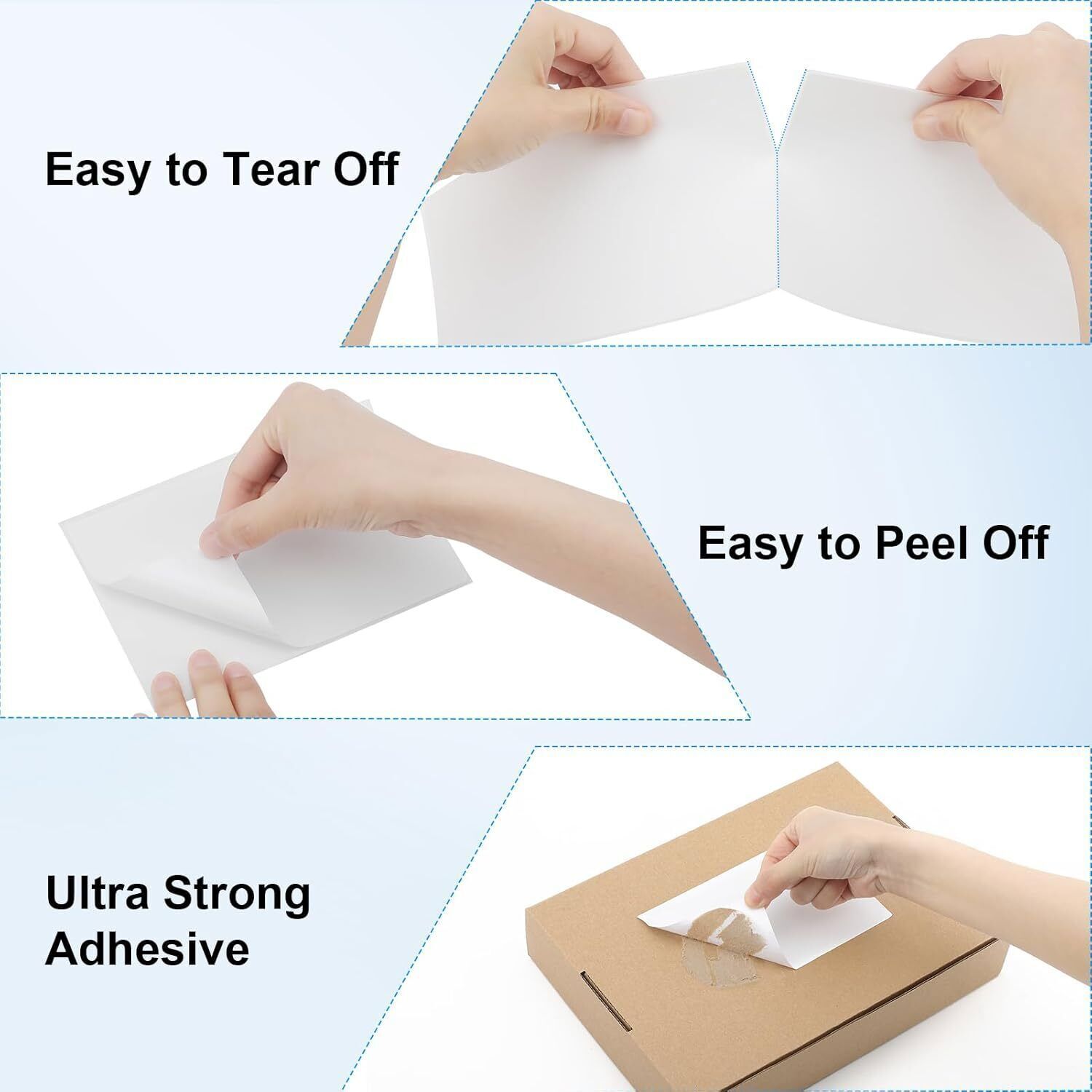 1000 4″ x 6″ Fanfold Direct Thermal Shipping Labels for Zebra & Rollo Printers