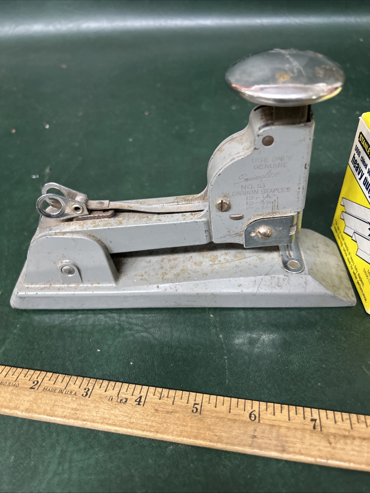 VINTAGE RETRO 1940s Swingline No. 13 Heavy Duty Industrial Stapler USA & staples