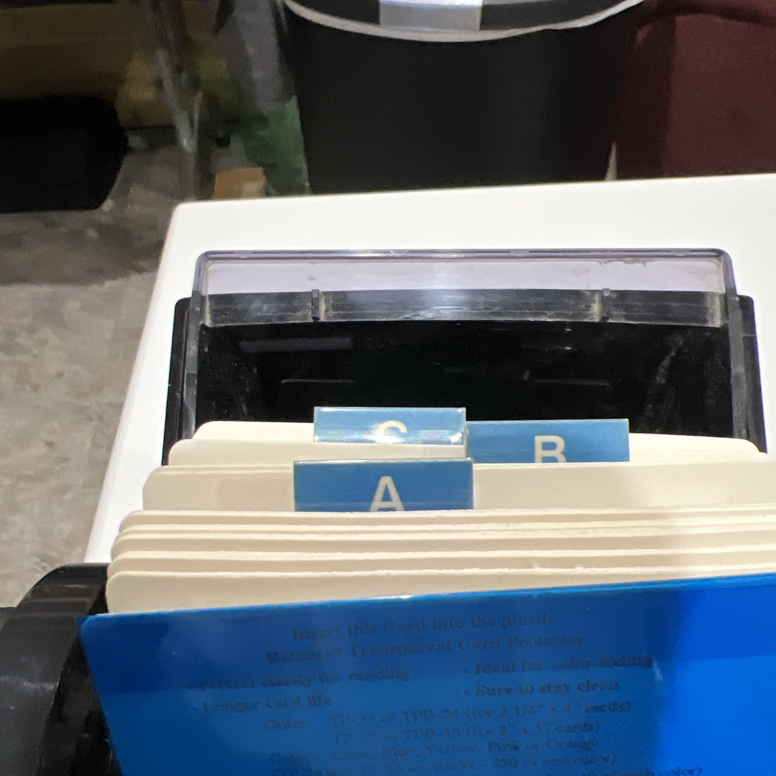 ROLODEX Rotary Address Card File DRF-24C Black Office Desktop Organizer w/ Cards