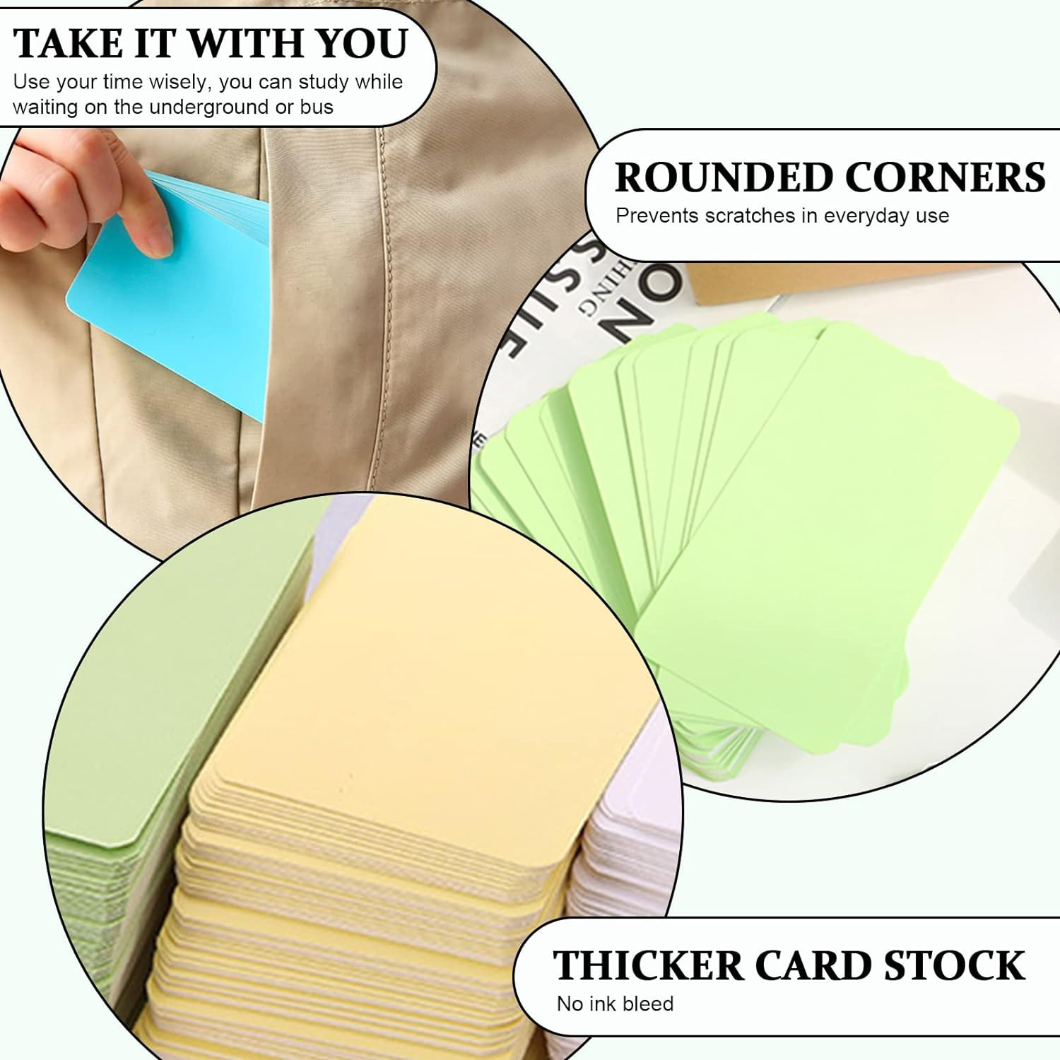 120Pcs Small Blank Paper Message Note Business Cards, 3.5×2” Mini Index Cards f