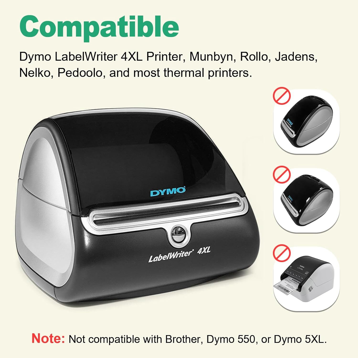 DYMO 4XL Labels Direct Thermal Shipping Labels 4 Rolls 4″x6″ 1744907 compatible
