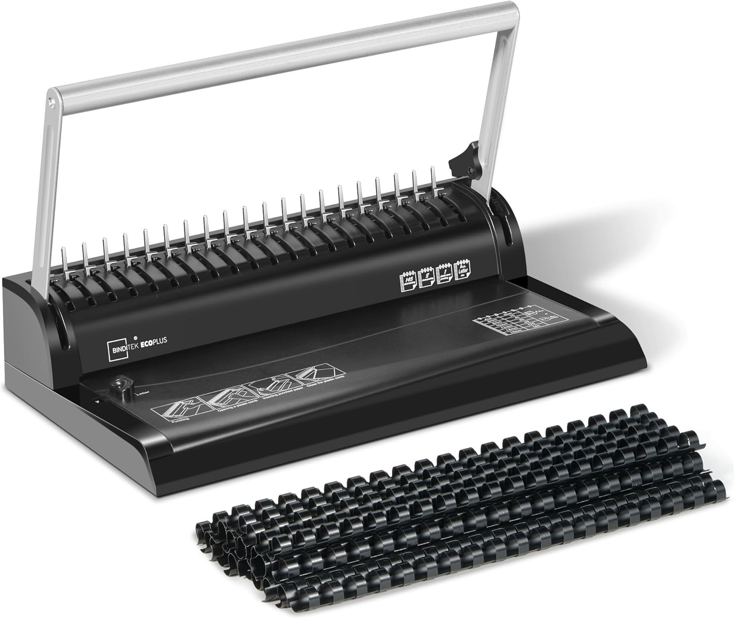 Easy-to-Use Comb Binder with 30 Combs for Letter Size Documents – 145 Sheets