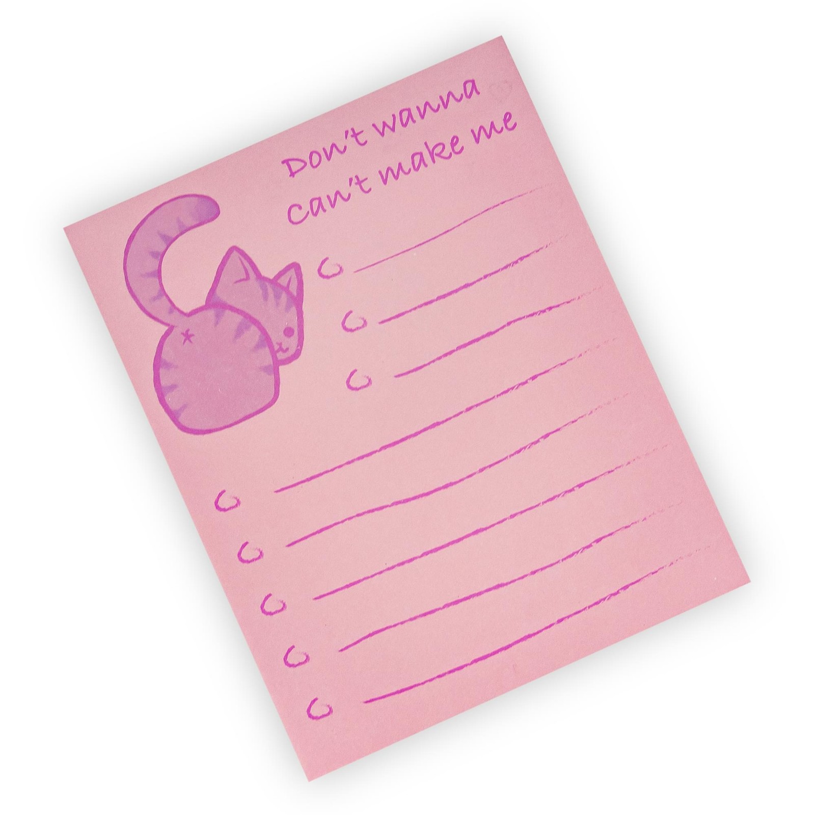 Cat-Themed Sticky Notes | Multi-Purpose Notepad Checklist | Adorable Kitty Bum