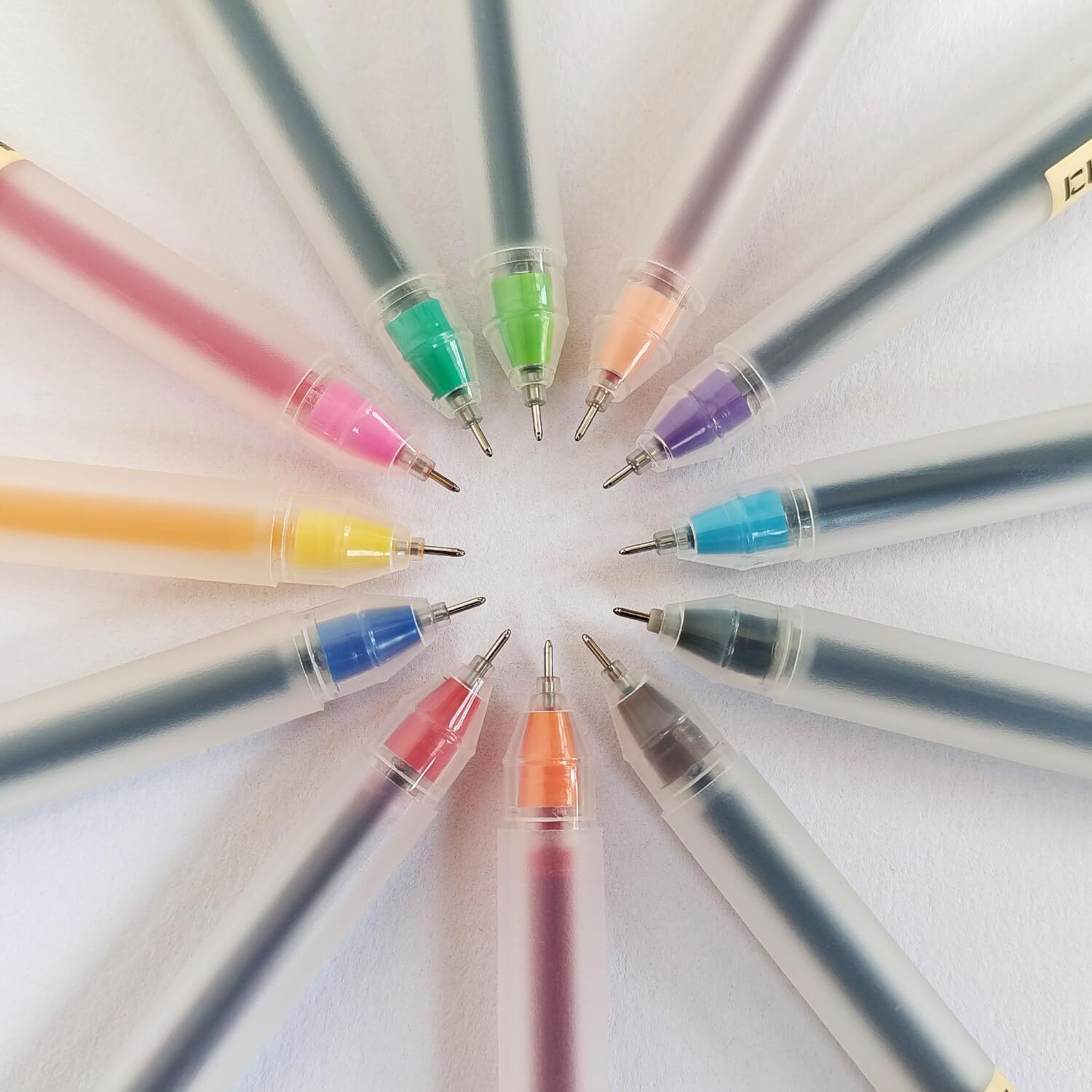 Minimalist Japanese Style Colorful Gel Pens 0.38mm Ultra Fine PointCute 12 Co…