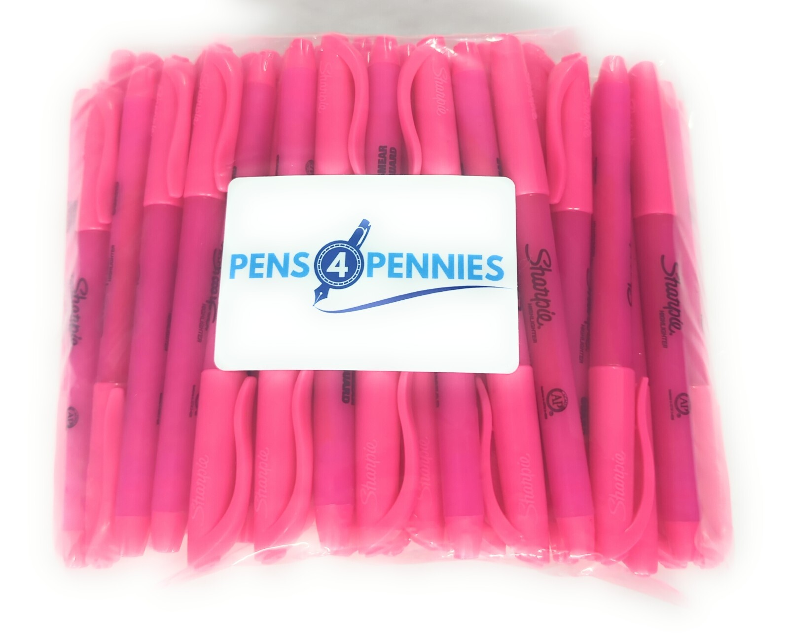100ct Wholesale Bulk Sharpie Marker Lot: Narrow Chisel PINK Highlighter