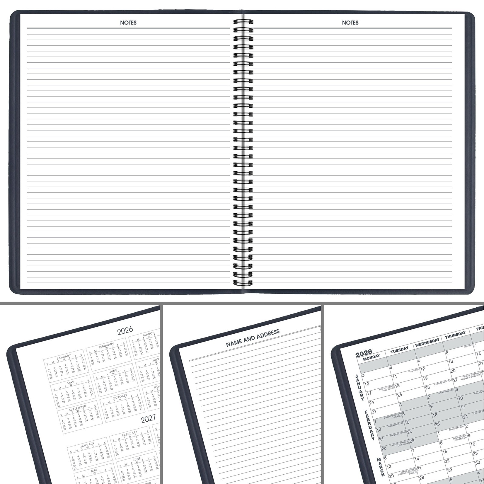 2026 At-A-Glance 70-260-20 15-Month Monthly Planner, 9 x 11″, Navy Cover
