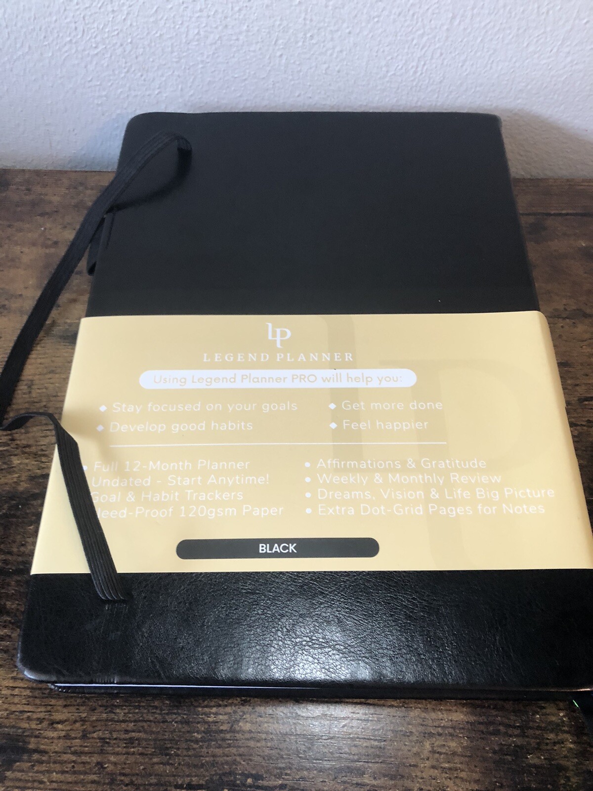 Legend Planner Pro Weekly Daily Organizer Book Journal (Black /12 Month)