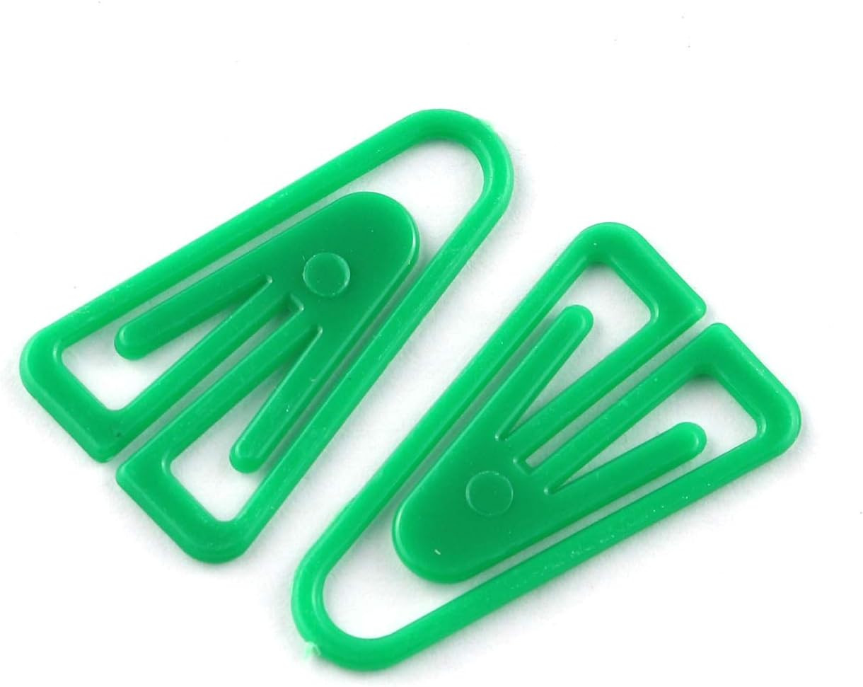 200pcs Plastic Paper Clips 35mm Long Mixed Color Triangle Clips