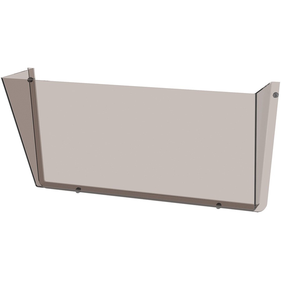 Deflecto DEF63202 Wall Pocket Smoke 6.5″H x 14.5″W Plastic