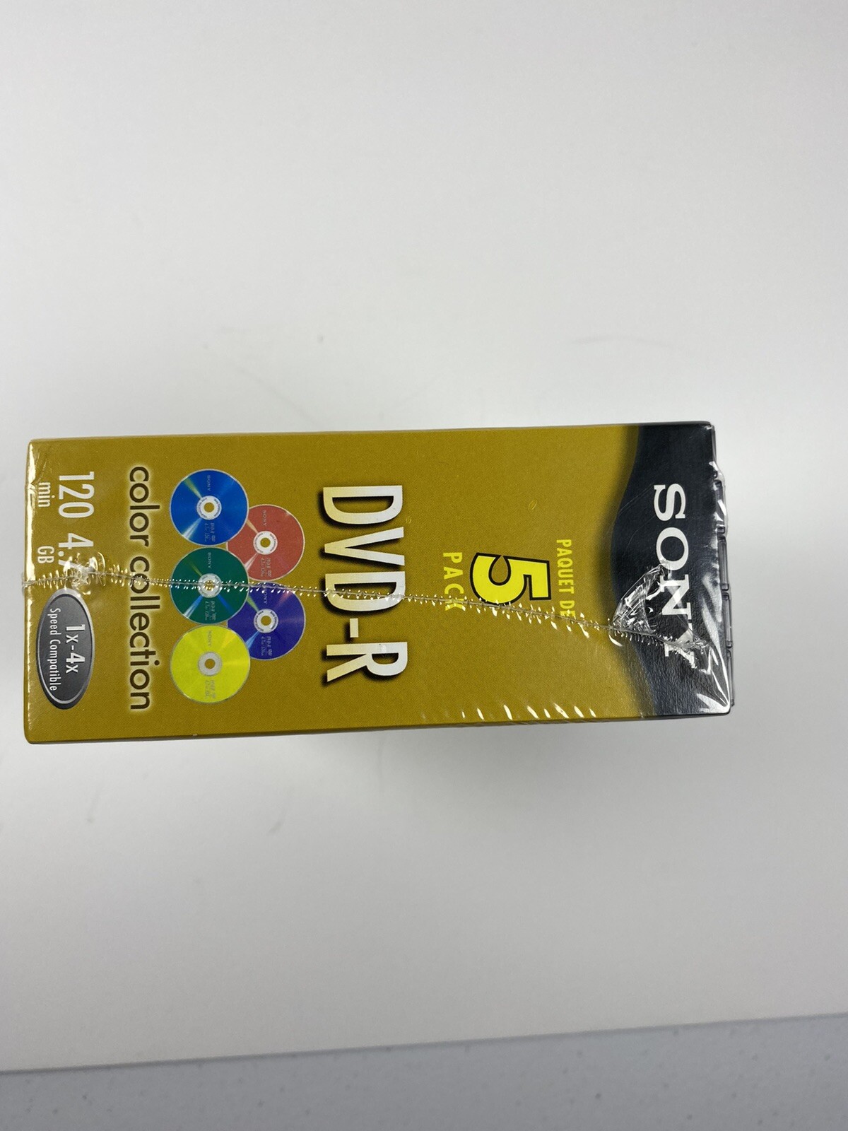 SONY DVD-R 5 PACK 120 MIN 4.7 GB RECORDABLE Media BLANK DISC NEW SEALED Colors