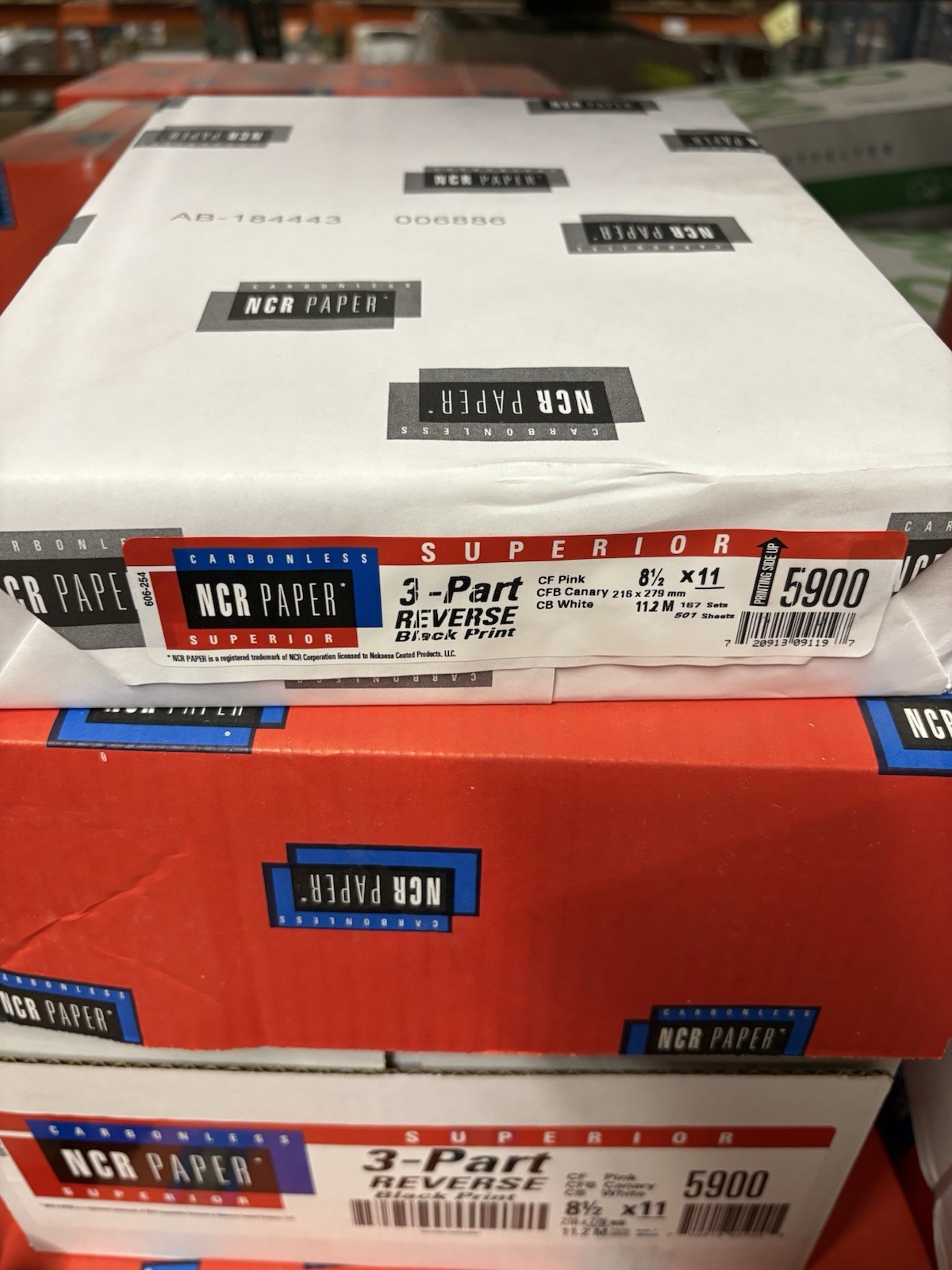 NCR Carbonless 3-part Pre-collated Reverse Paper 8.5×11 For Offset And Digital