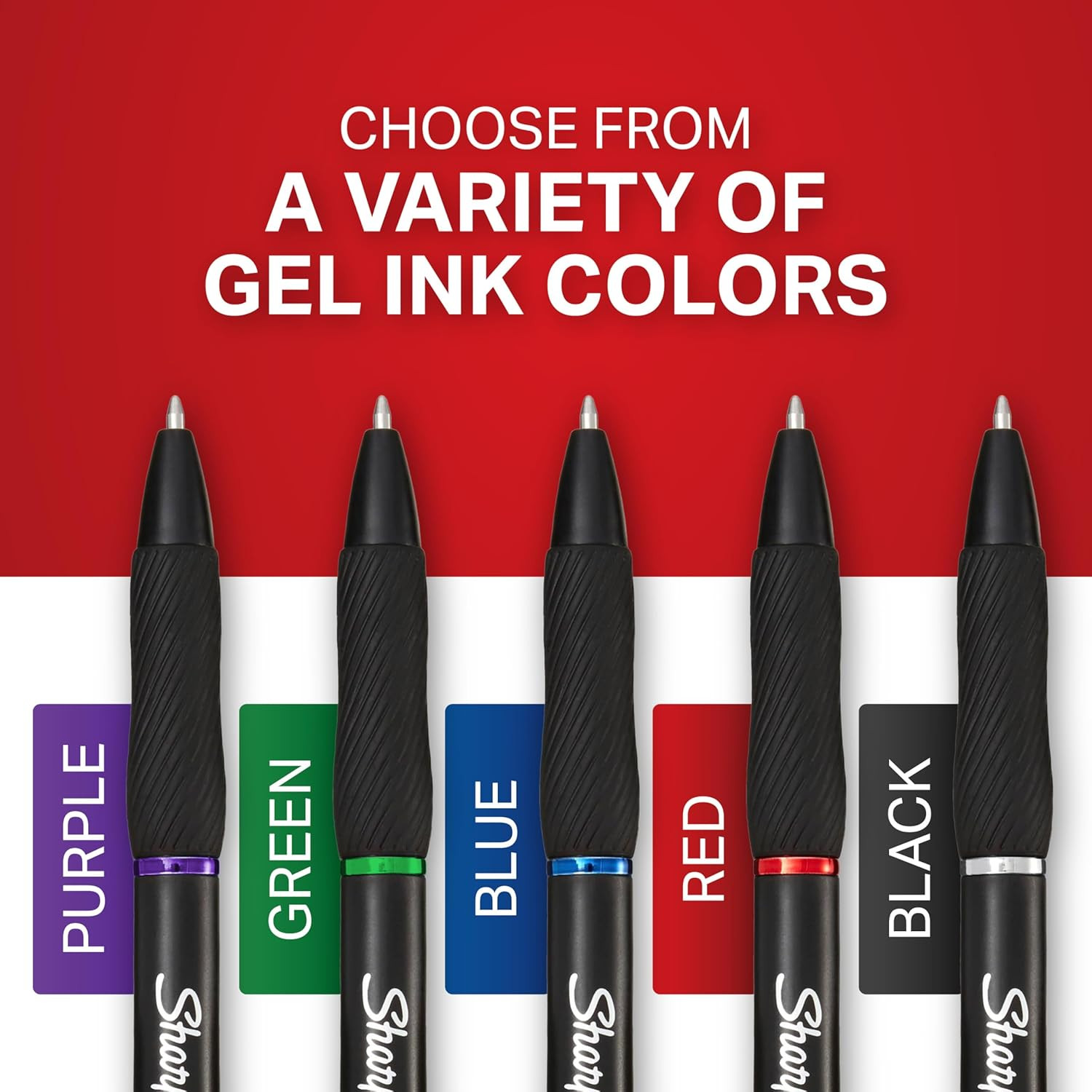 S-Gel, Gel Pens, Bold Point (1.0Mm), Black Ink, 12 Count – Writing, Journaling,