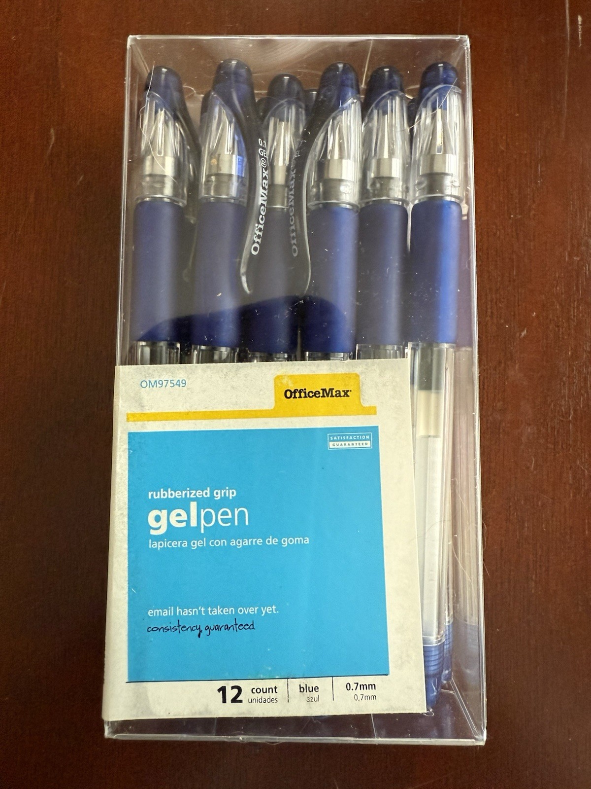 Rubberized gel Pen lapicera Office Max Gel Ink 0.7mm Retractable Pens 12 Blue