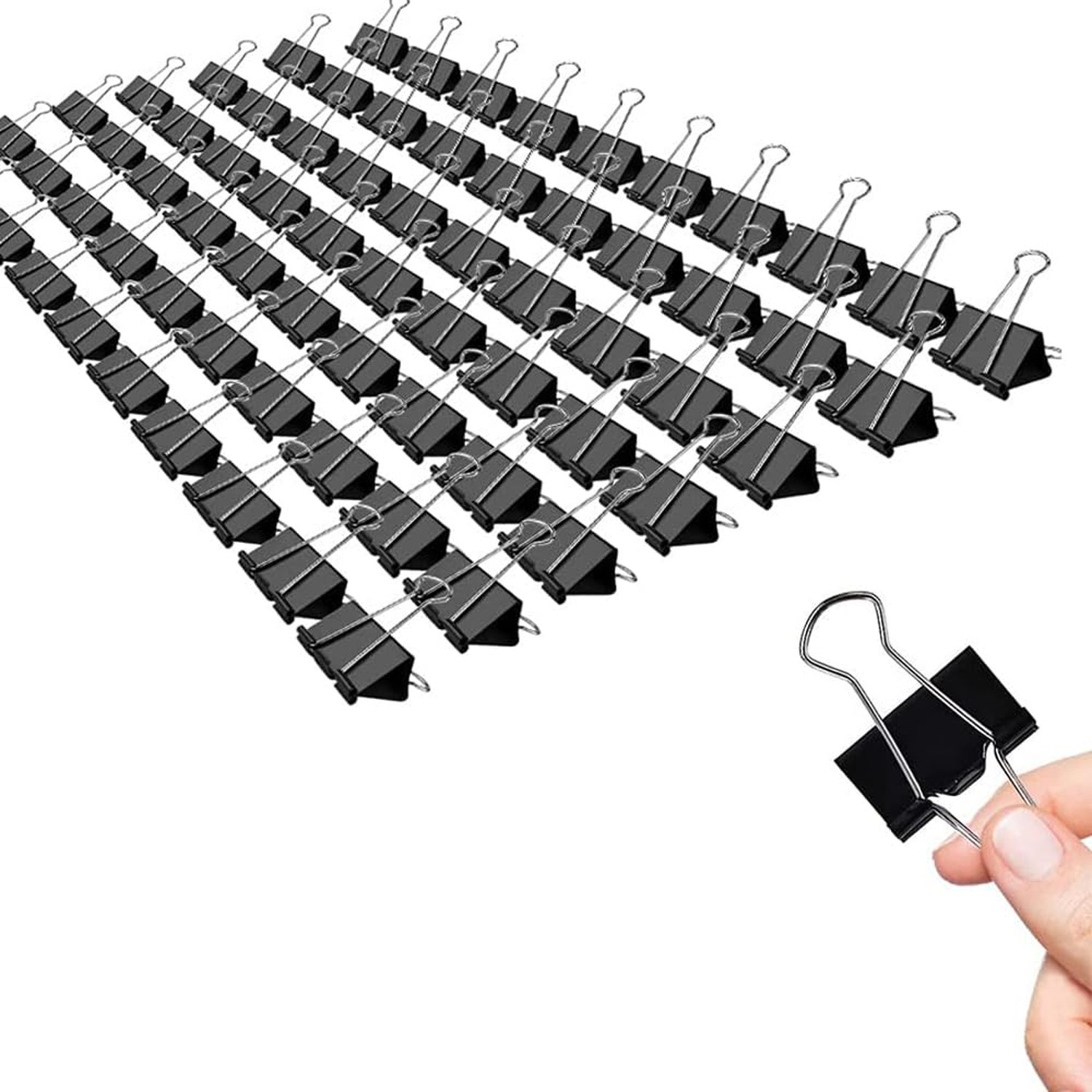 Small Binder Clips, 72 Pack, 3/4 Inch, 0.75 Inch, Standard 19mm, Black, Capac…