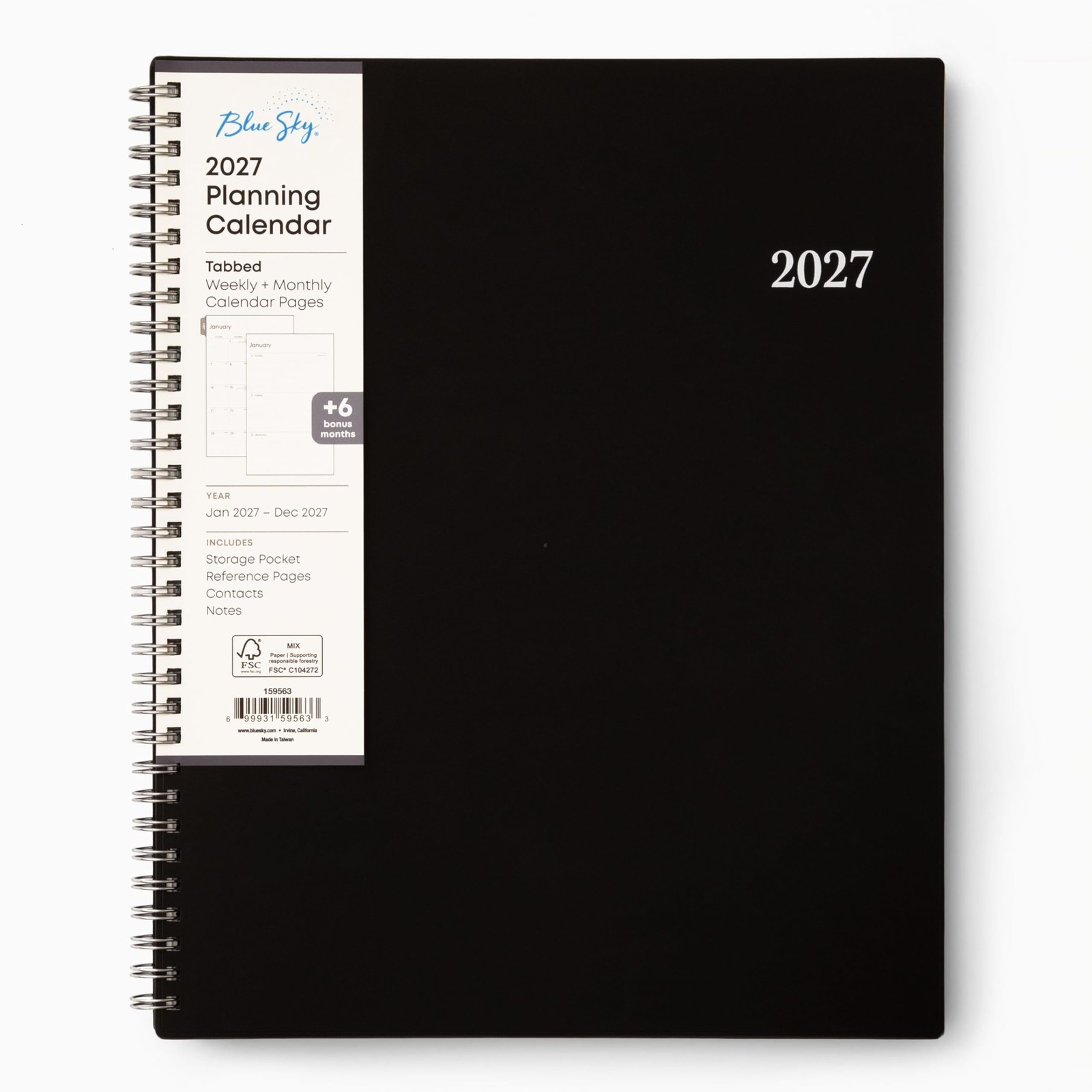 Blue Sky 2027 Weekly and Monthly Planner Calendar, Includes January 2027 – De…