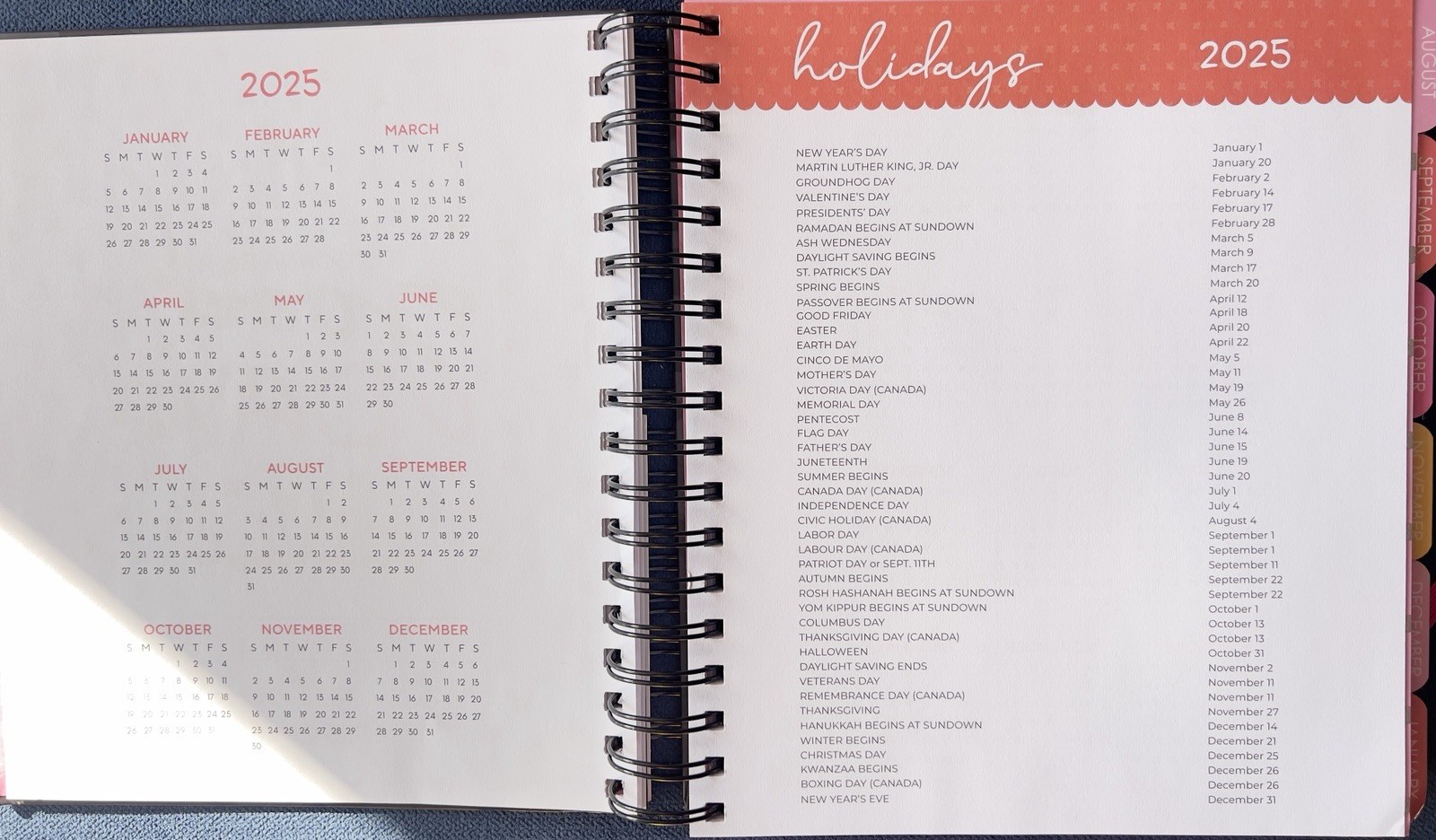 17 Month Planner Black CAMO Aug 2025 -Dec 2026 Weekly Planning Note Page Gift