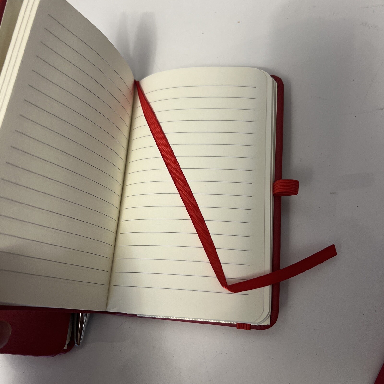 Lot Bundle of 3 Red Pocket Notebooks 3.5in X 5.5in Writing Travel Journal~W/pen