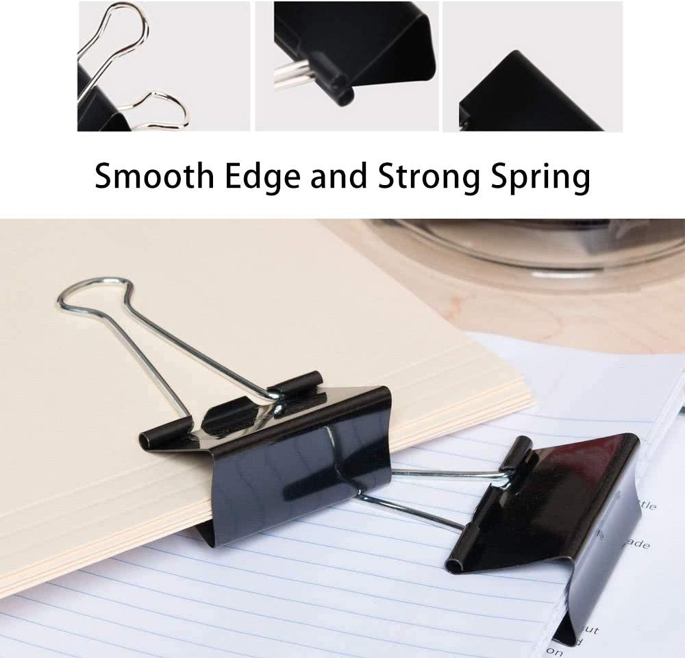 Extra Large Binder Clips 2.4 Inch Length, Jumbo Binder Clips for Office (8 Pcs)