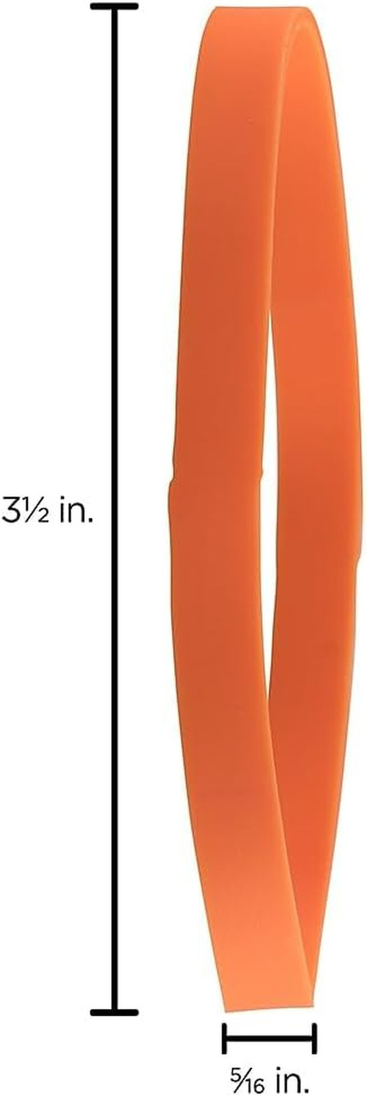 Durable Rubber Bands – Size 64 – Orange Multi-Purpose Rubberbands – 100/Pack