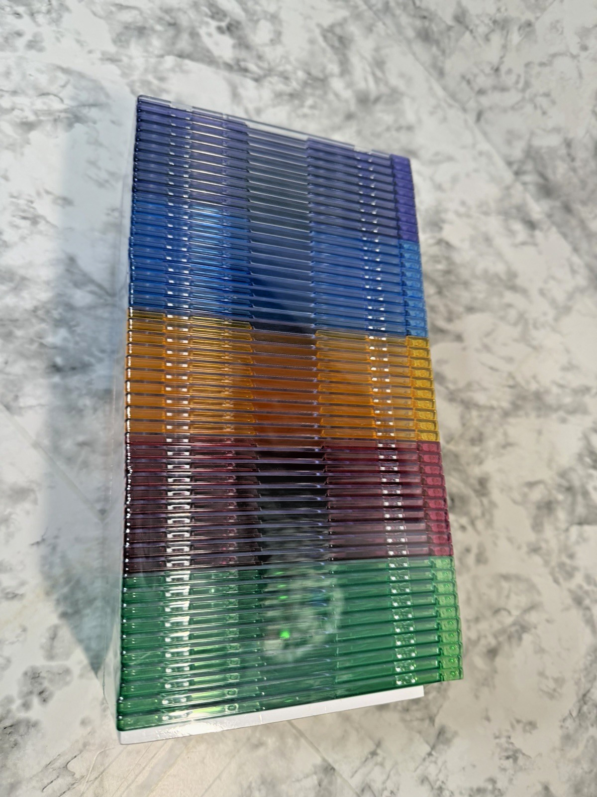 50 Multi-Color SLIM CD DVD Hard Case Storage Jewel Box Lot New Sealed 5.5″x4.75″
