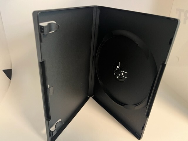 10 PCS 14MM STANDARD SINGLE DVD CASES, NO LOGO, BLACK,MACHINE GRADE PSD12-RP-3