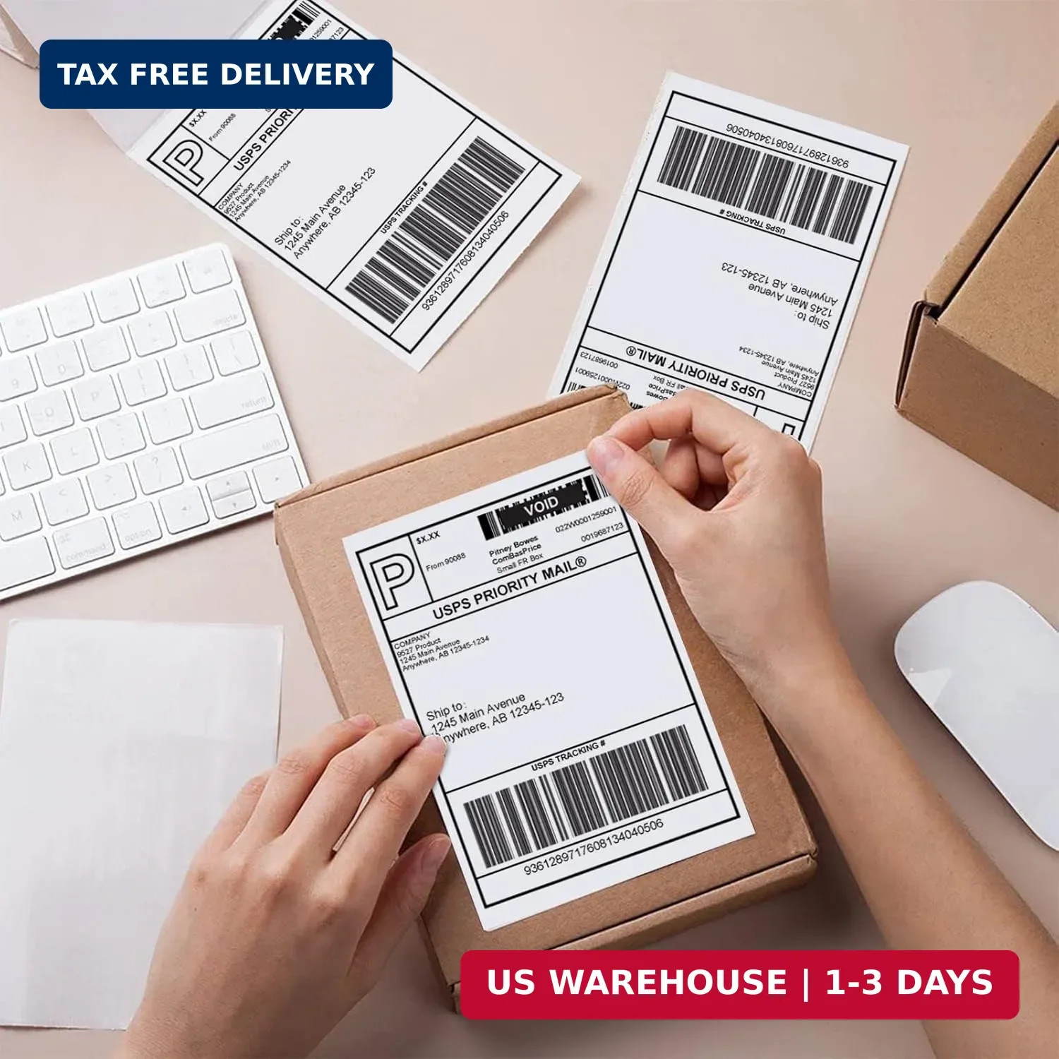 9527 Product Fanfold 4 x 6 Direct Thermal Labels White Perforated Shipping Label