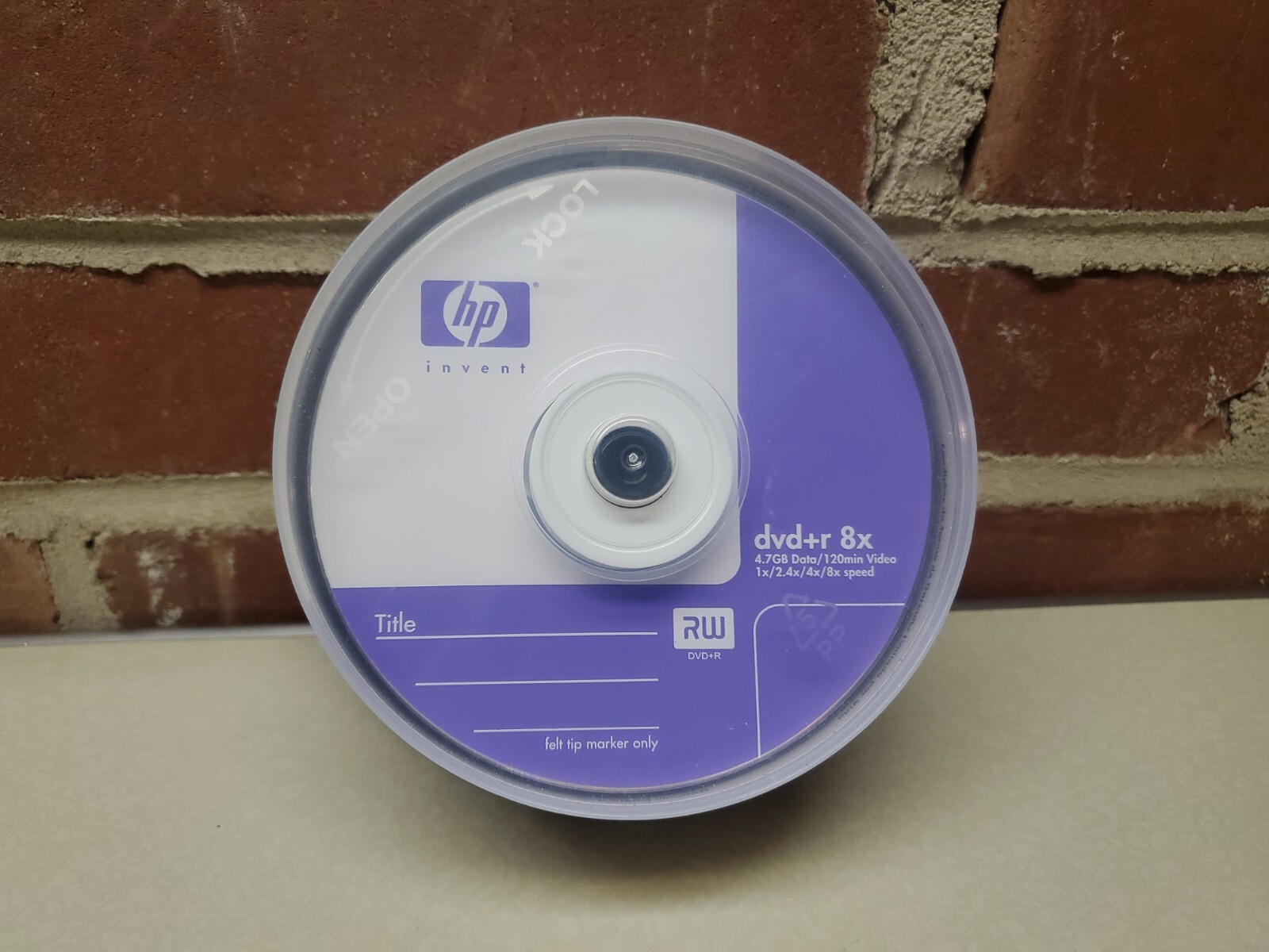 HP DVD-R Spindle 25 Pack 8X / 4.7GB / 120 Min New Sealed