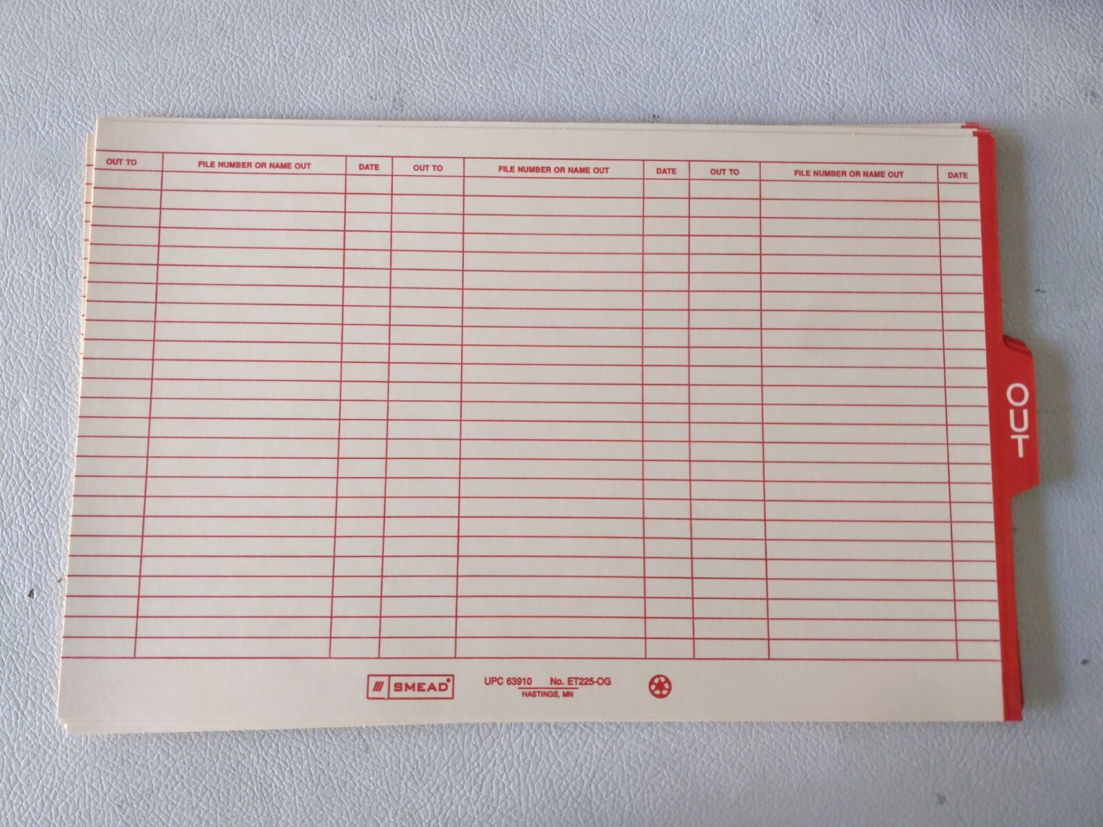 Smead Manila Out Guides Printed Form 1/5 End Tab Out Manila 75Ct 63910 Legal