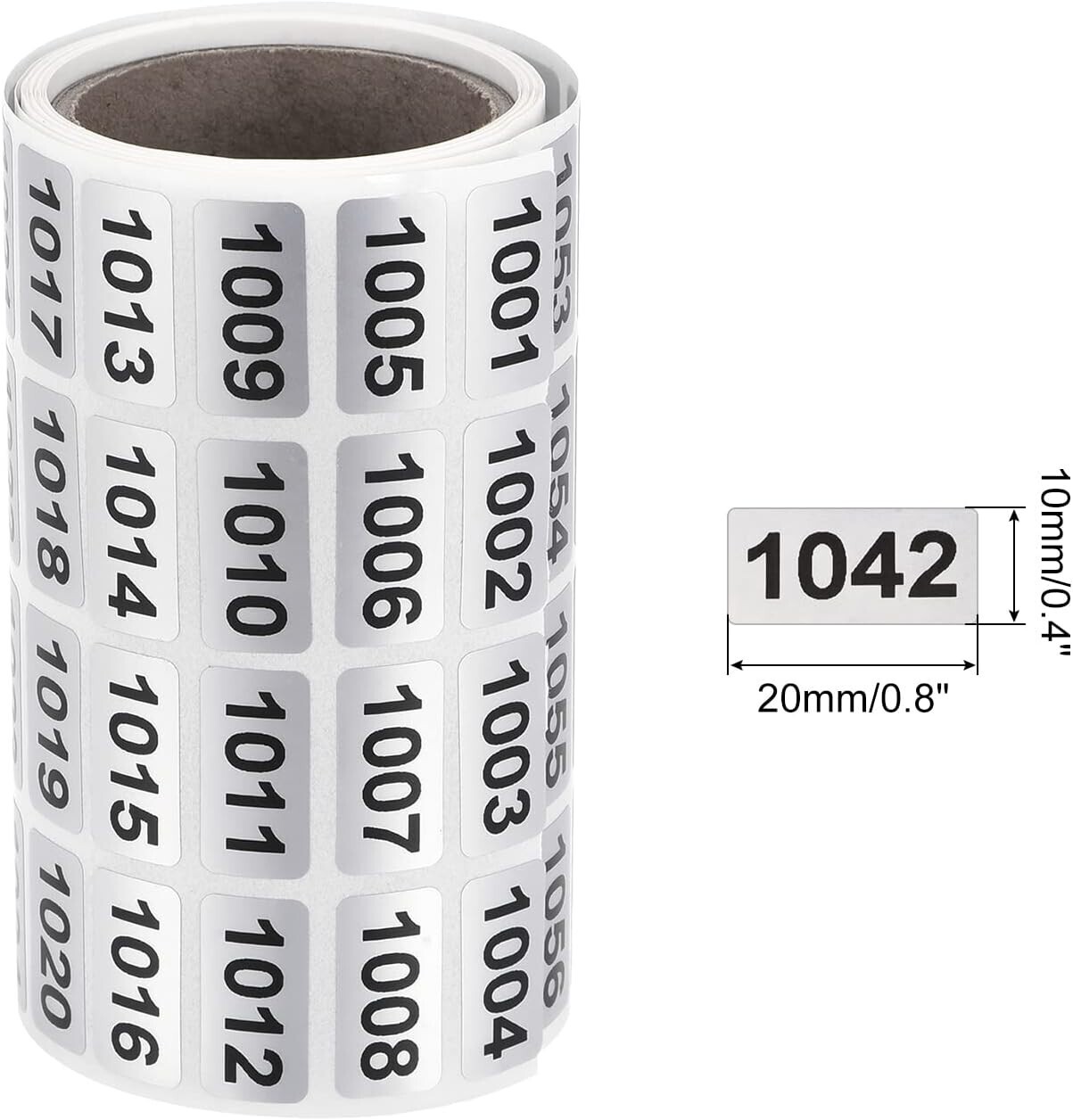 1-10000 Self Adhesive Consecutive Number Inventory Labels Stickers Waterproof